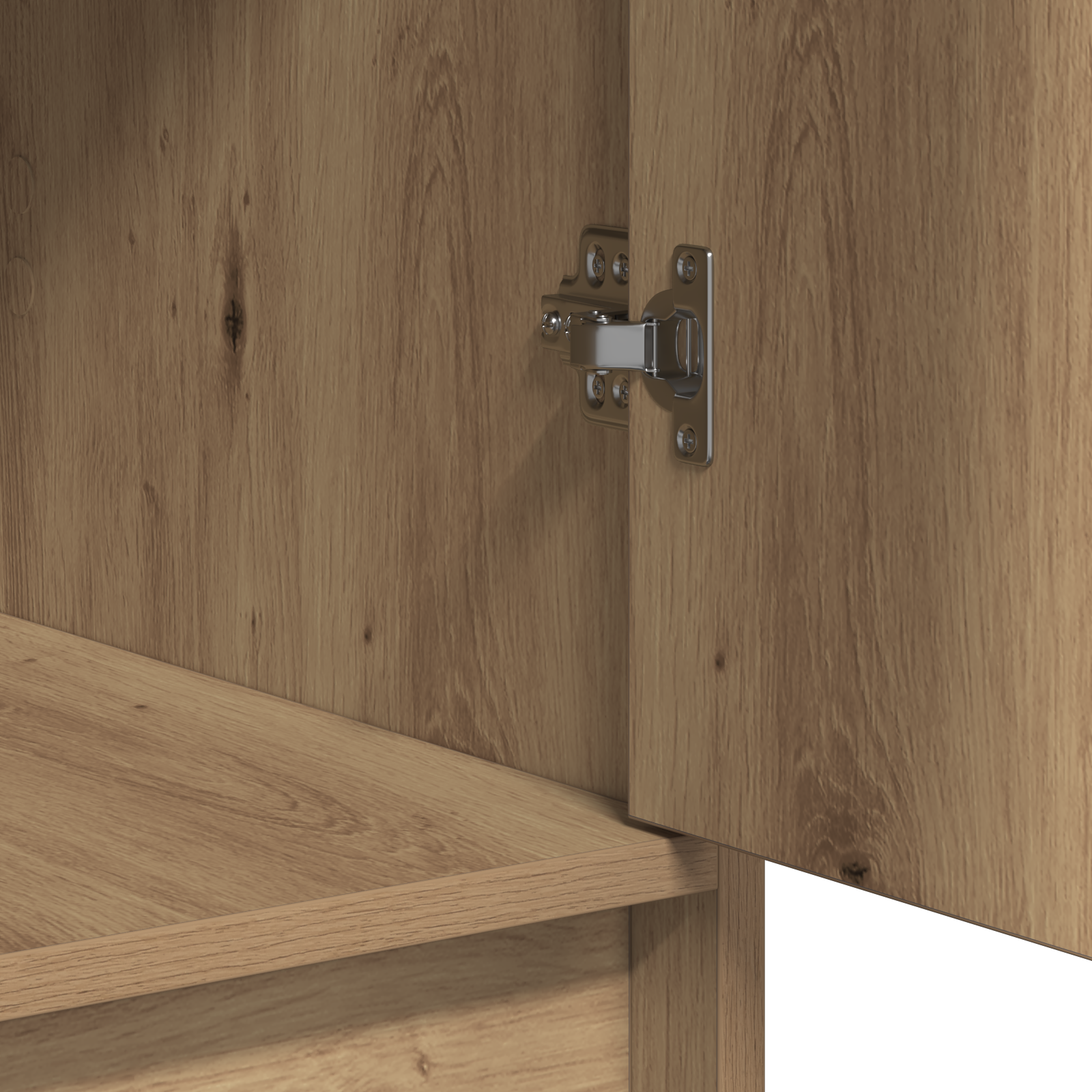 3 Piece Dressing Table Set with LED Artisan Oak Engineered Wood - Image 8