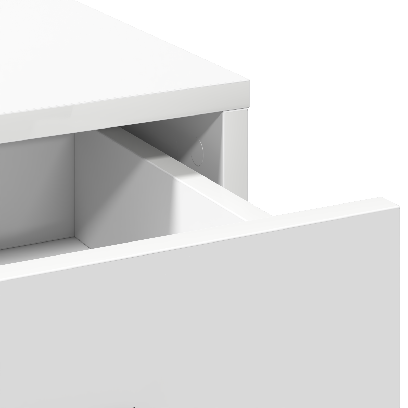 3 Piece Dressing Table Set with LED White Engineered Wood - Image 7