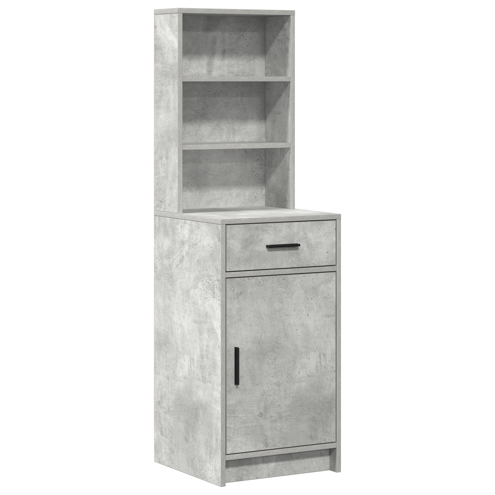 2 Piece Dressing Table Set with LED Concrete Grey Engineered Wood - Image 5