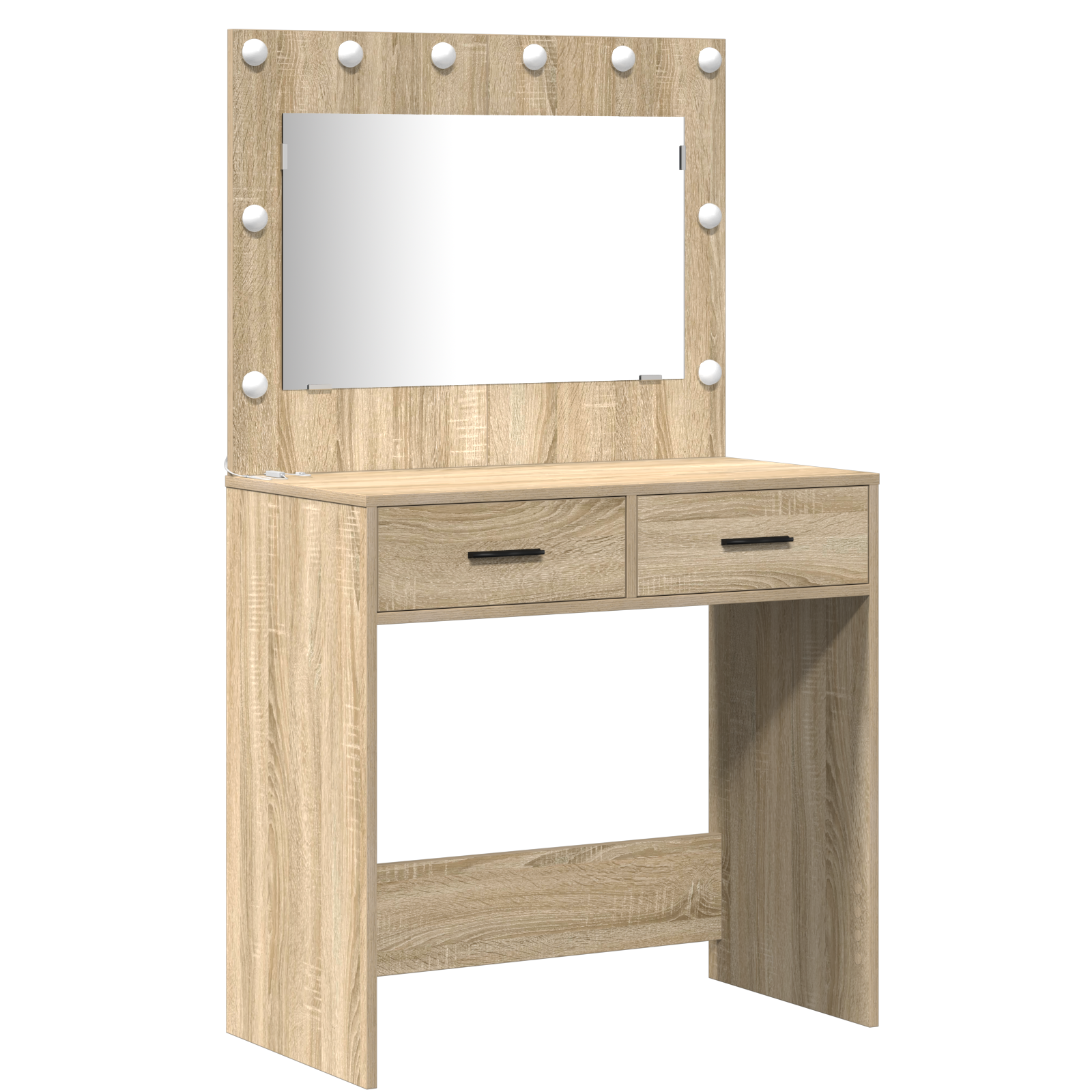 3 Piece Dressing Table Set Somoma Oak Engineered Wood - Image 4
