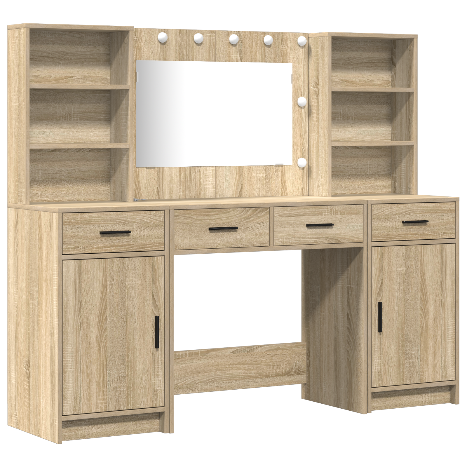3 Piece Dressing Table Set Somoma Oak Engineered Wood - Image 2