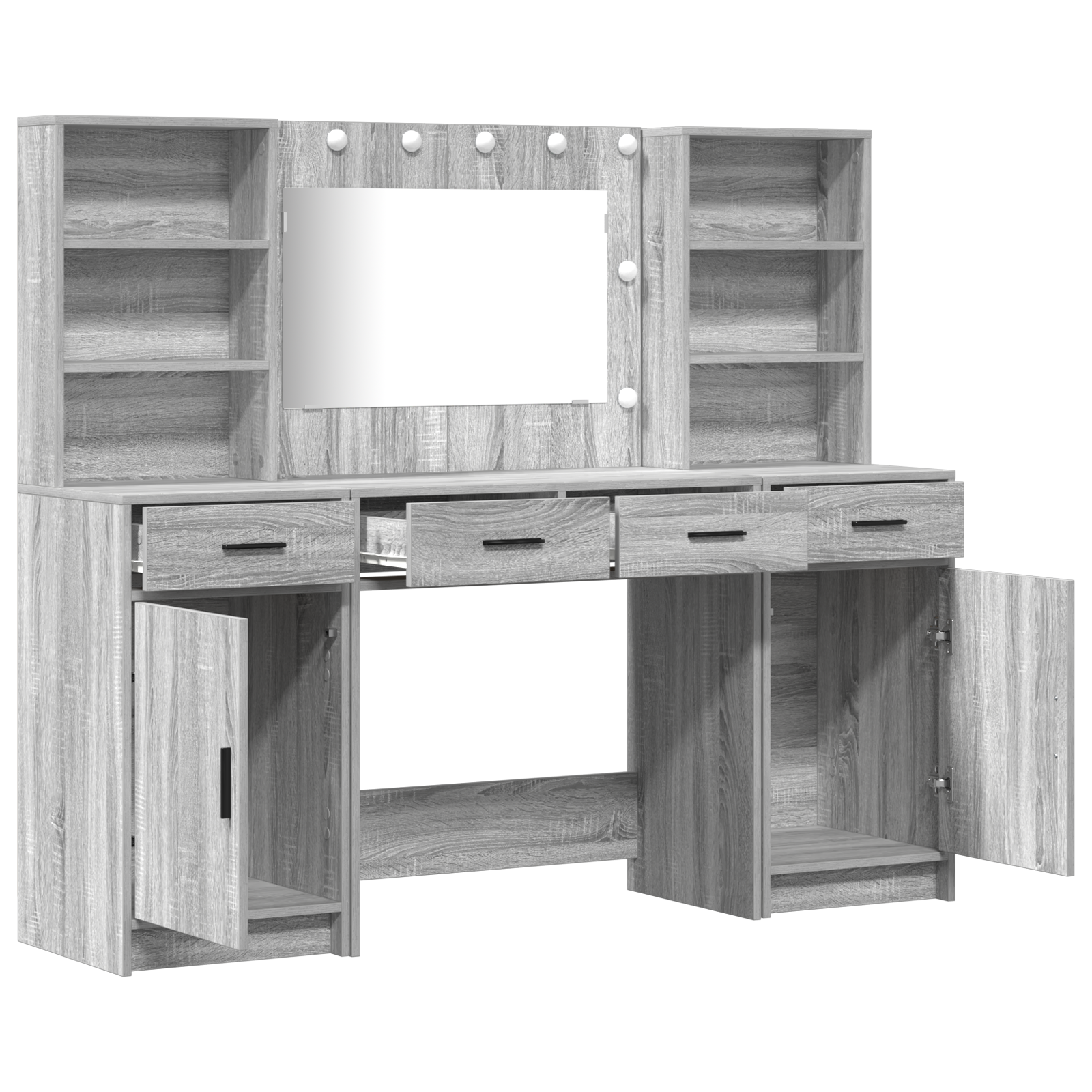 3 Piece Dressing Table Set Grey Sonoma Engineered Wood - Image 6