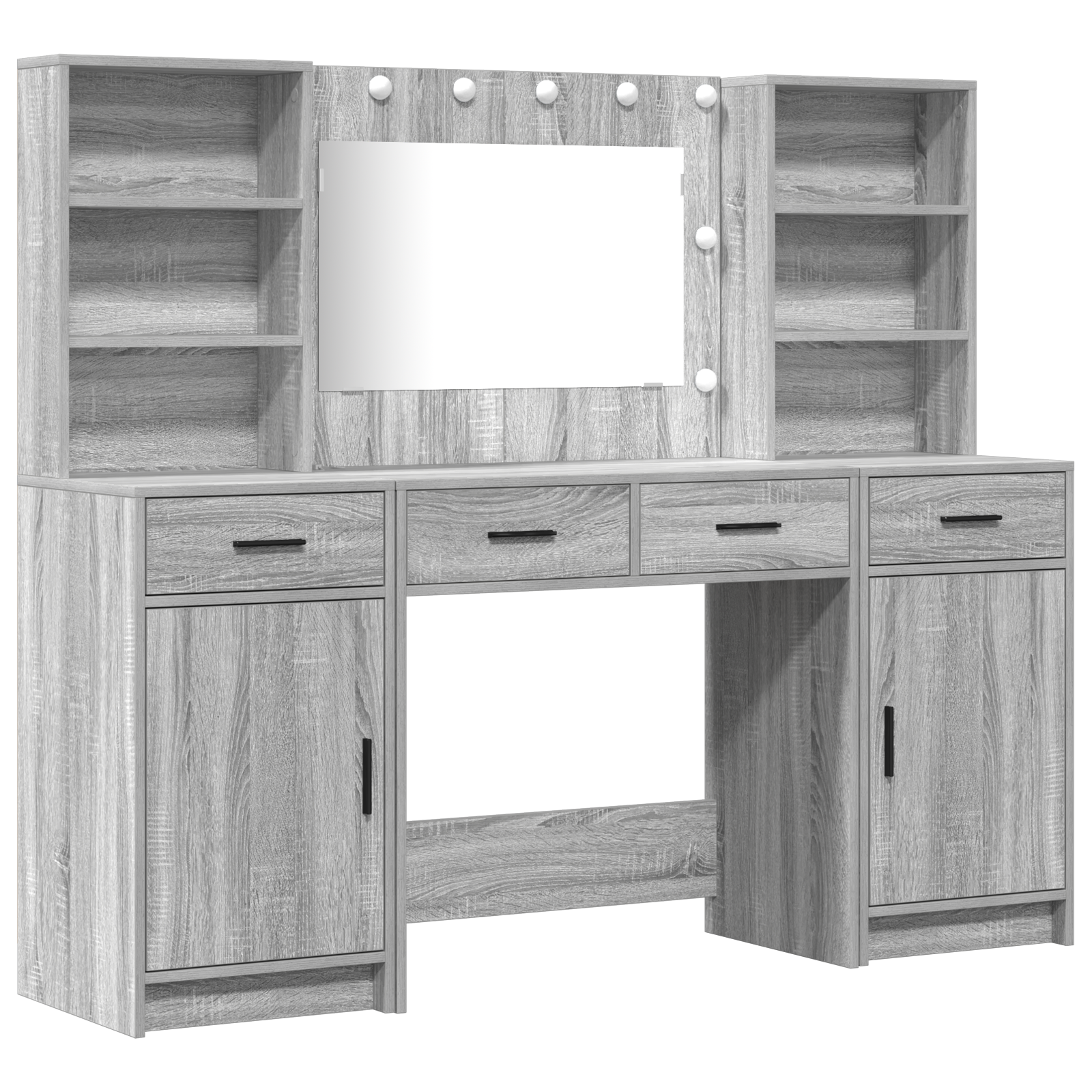 3 Piece Dressing Table Set Grey Sonoma Engineered Wood - Image 2