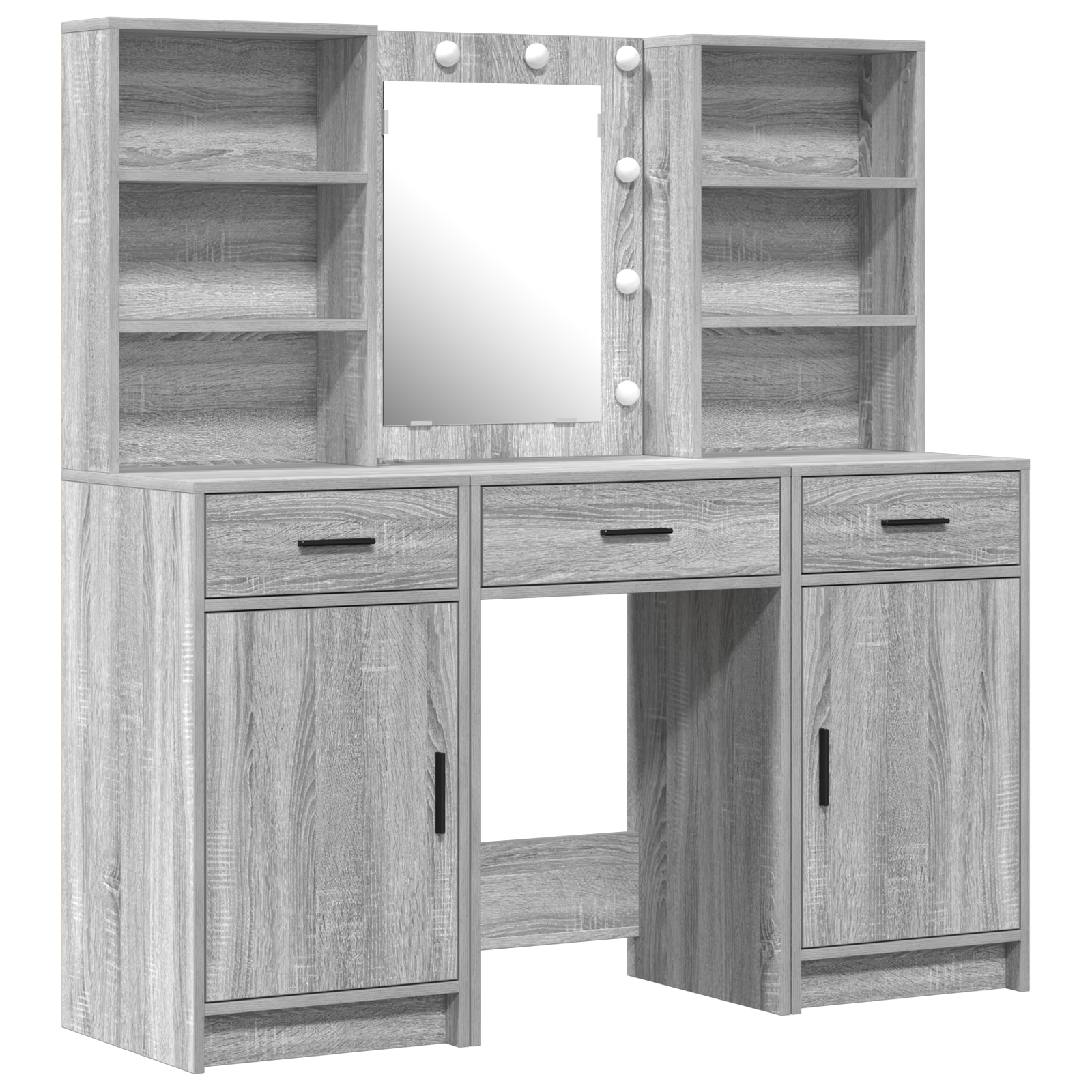 3 Piece Dressing Table Set  Grey Sonoma Engineered Wood - Image 2