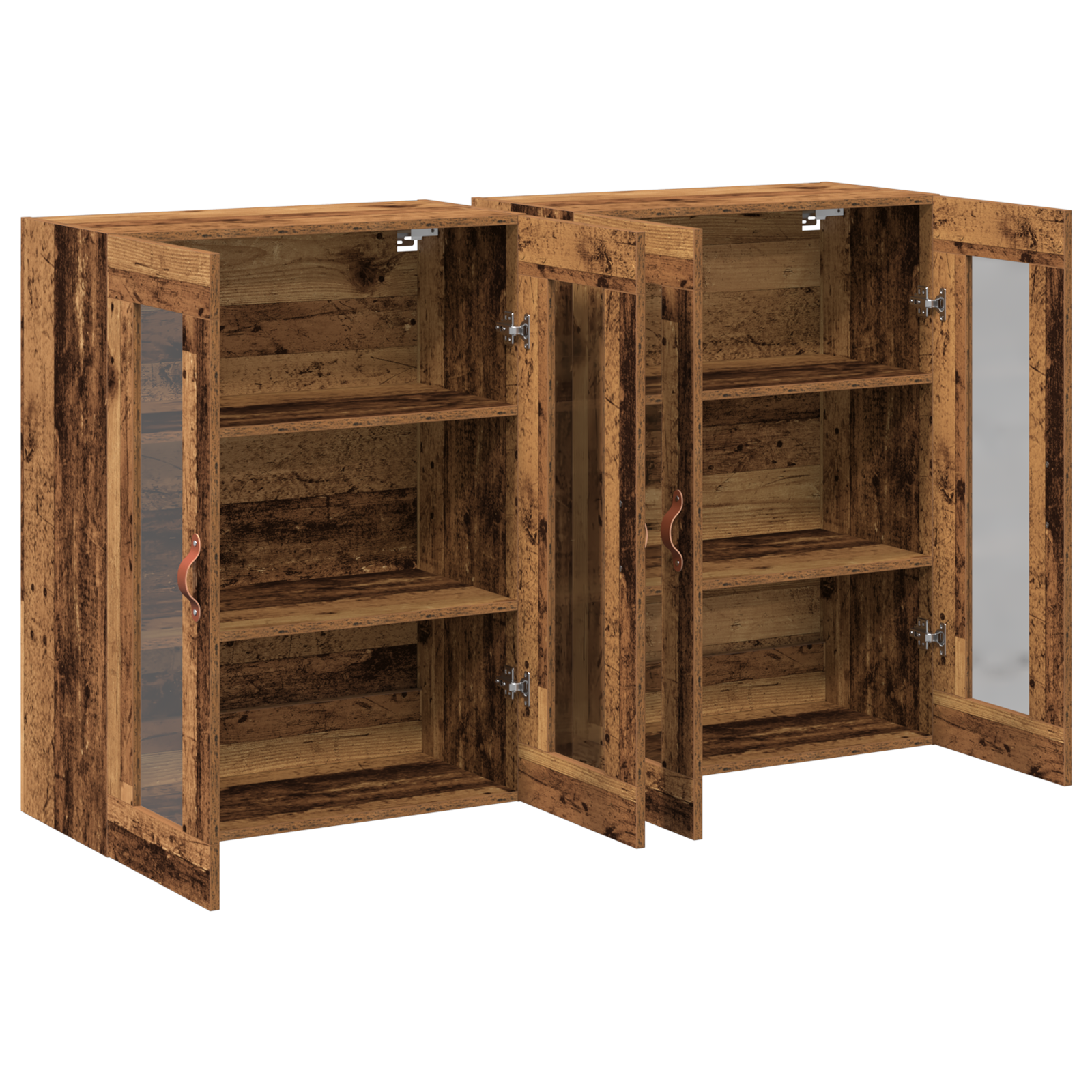 Wall Mounted Cabinets 2 pcs Old Wood 69.5x34x90 cm Engineered Wood - Image 5