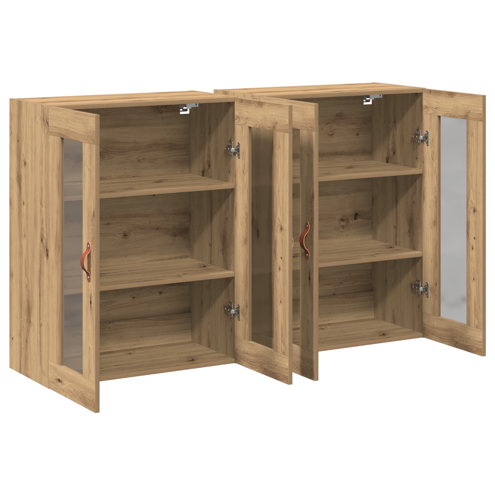 Wall Mounted Cabinets 2 pcs Artisan Oak 69,5x34x90 cm Engineered Wood - Image 5