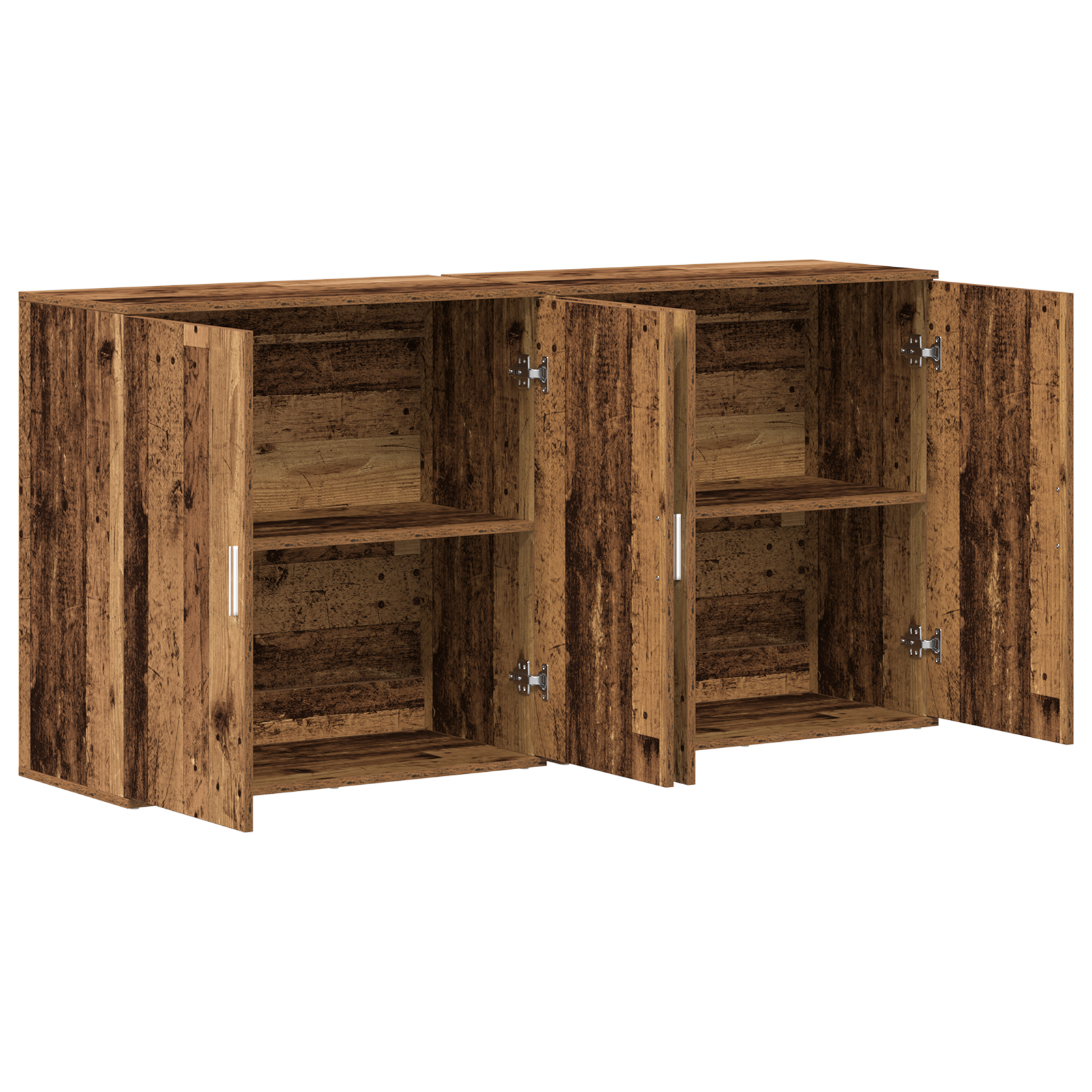 Sideboards 2 pcs Old Wood 79x38x80 cm Engineered Wood - Image 5