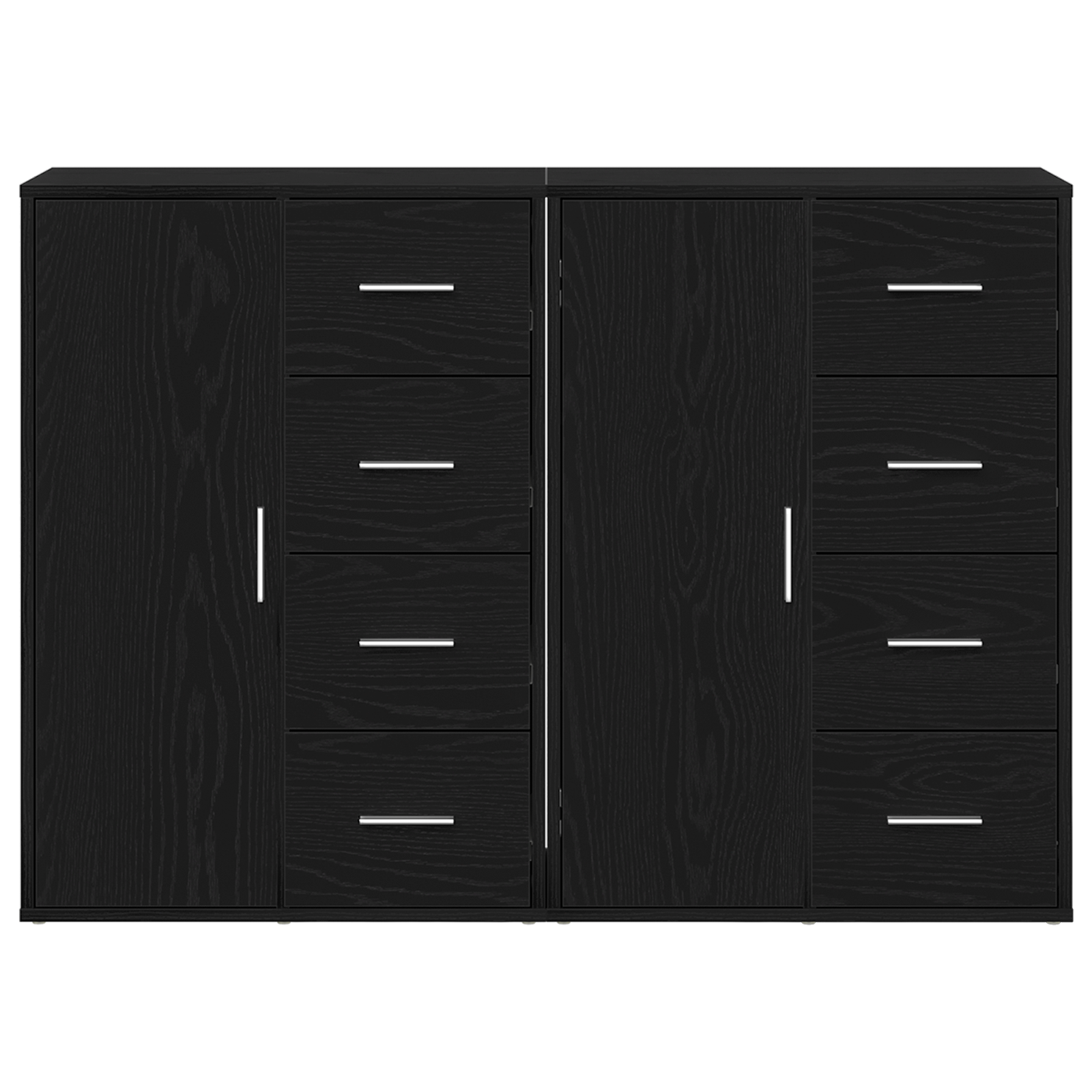 Sideboards 2 pcs Black Oak 60x31x84 cm Engineered Wood - Image 6
