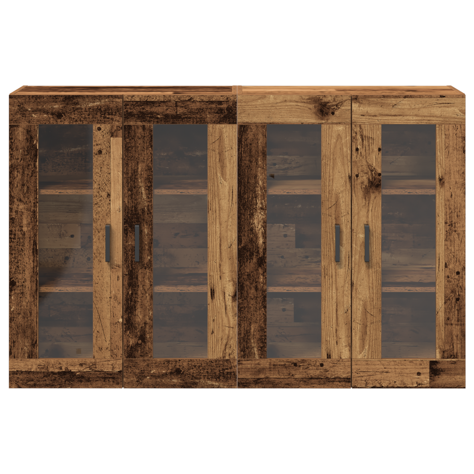 Wall Mounted Cabinets 2 pcs Old Wood 69,5x34x90 cm Engineered Wood - Image 6