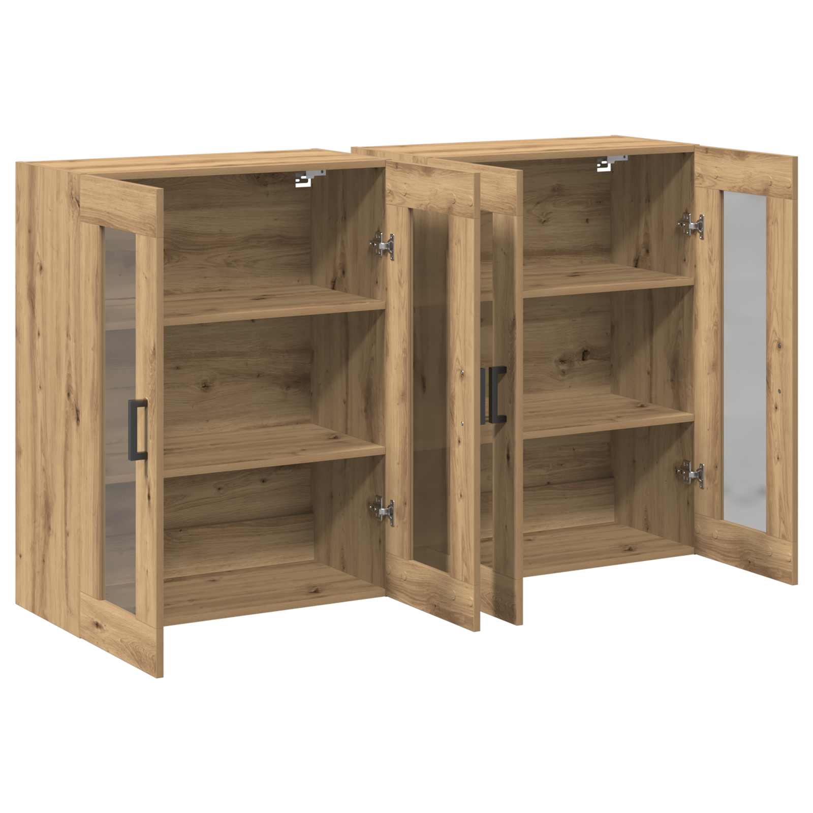 Wall Mounted Cabinets 2 pcs Artisan Oak 69,5x34x90 cm Engineered Wood - Image 5