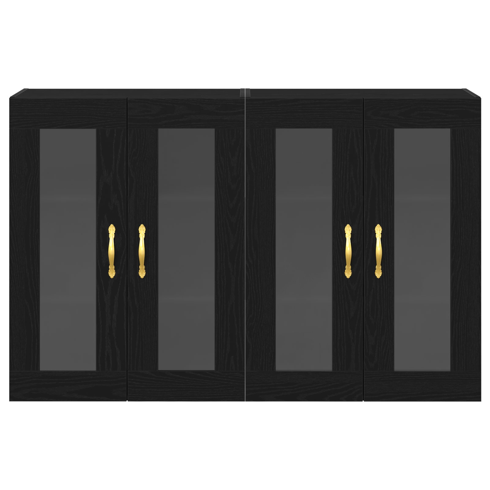 Wall Mounted Cabinets 2 pcs Black Oak 69,5x34x90 cm Engineered Wood - Image 6