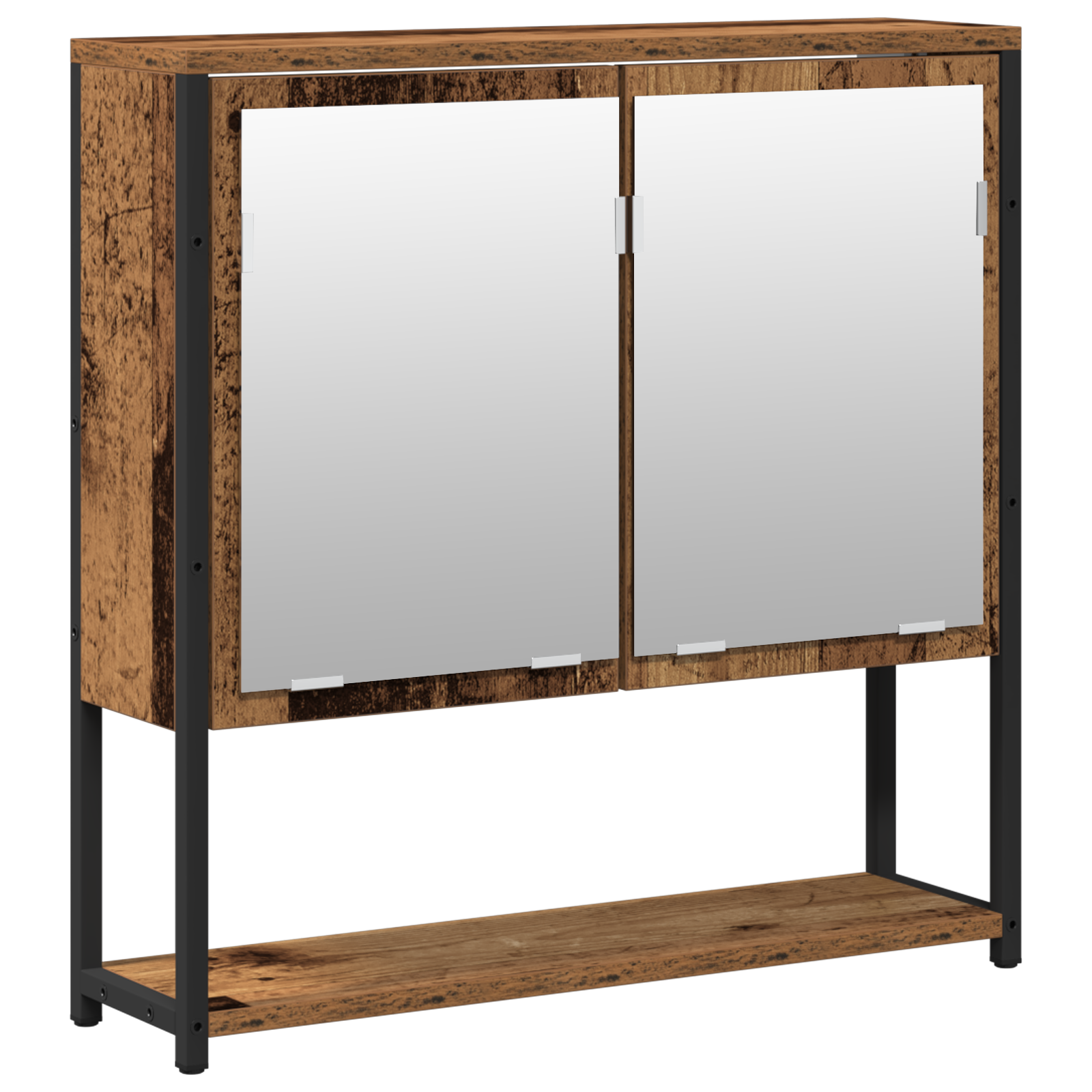 2 Piece Bathroom Furniture Set Old Wood Engineered Wood - Image 5