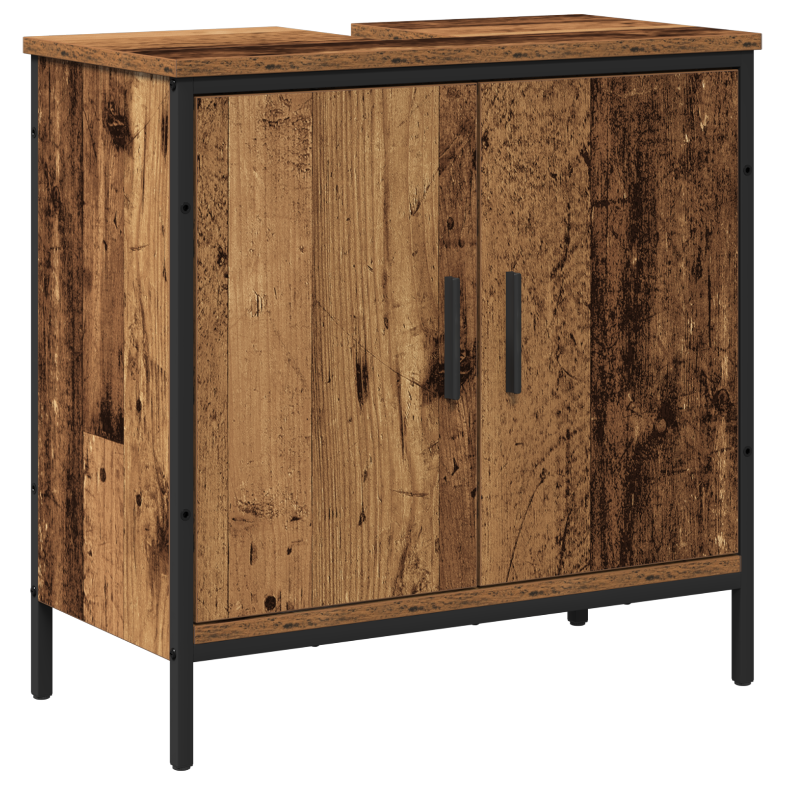 2 Piece Bathroom Furniture Set Old Wood Engineered Wood - Image 6