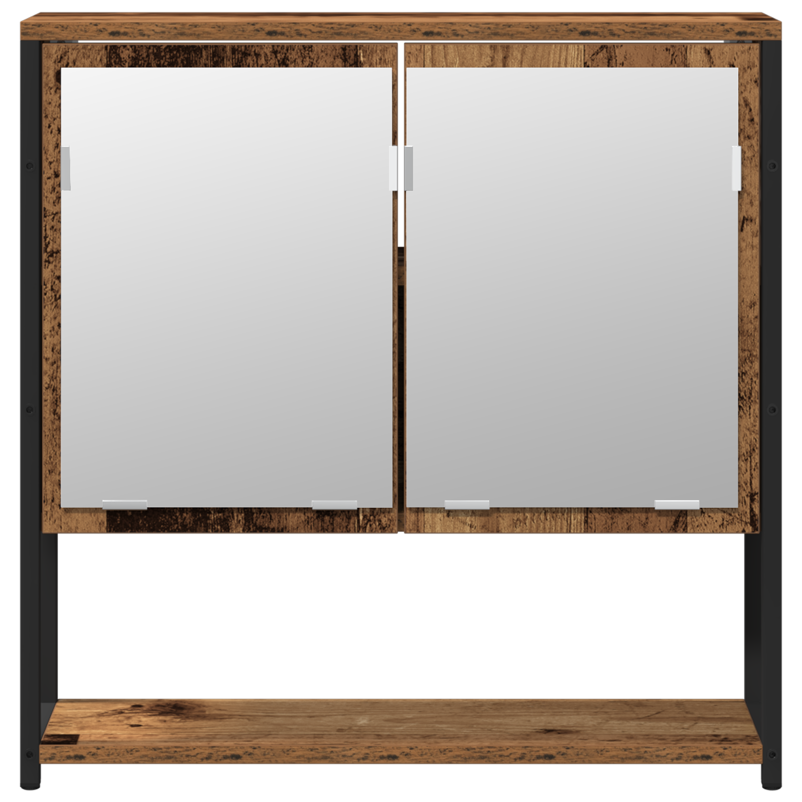 2 Piece Bathroom Furniture Set Old Wood Engineered Wood - Image 7