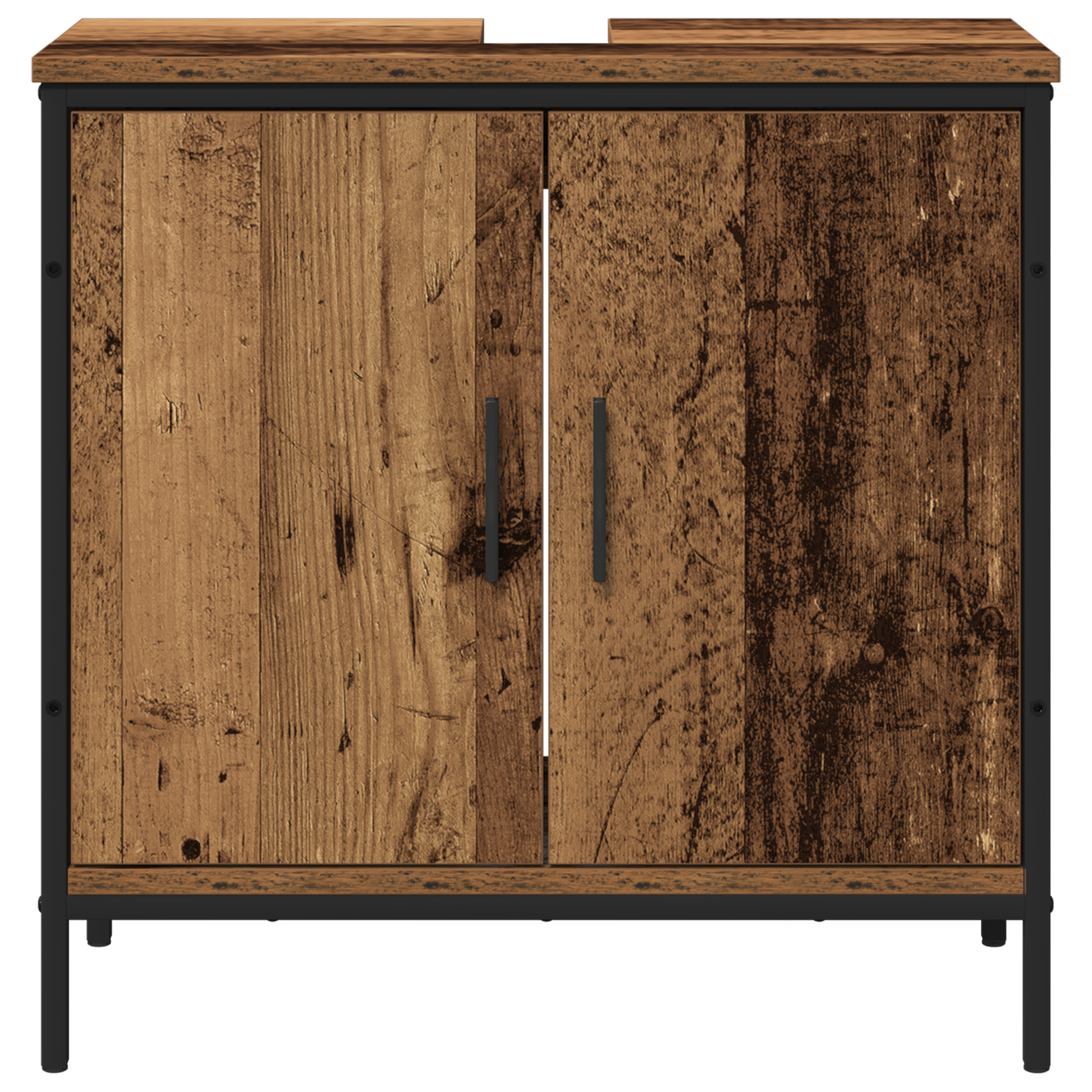 2 Piece Bathroom Furniture Set Old Wood Engineered Wood - Image 8