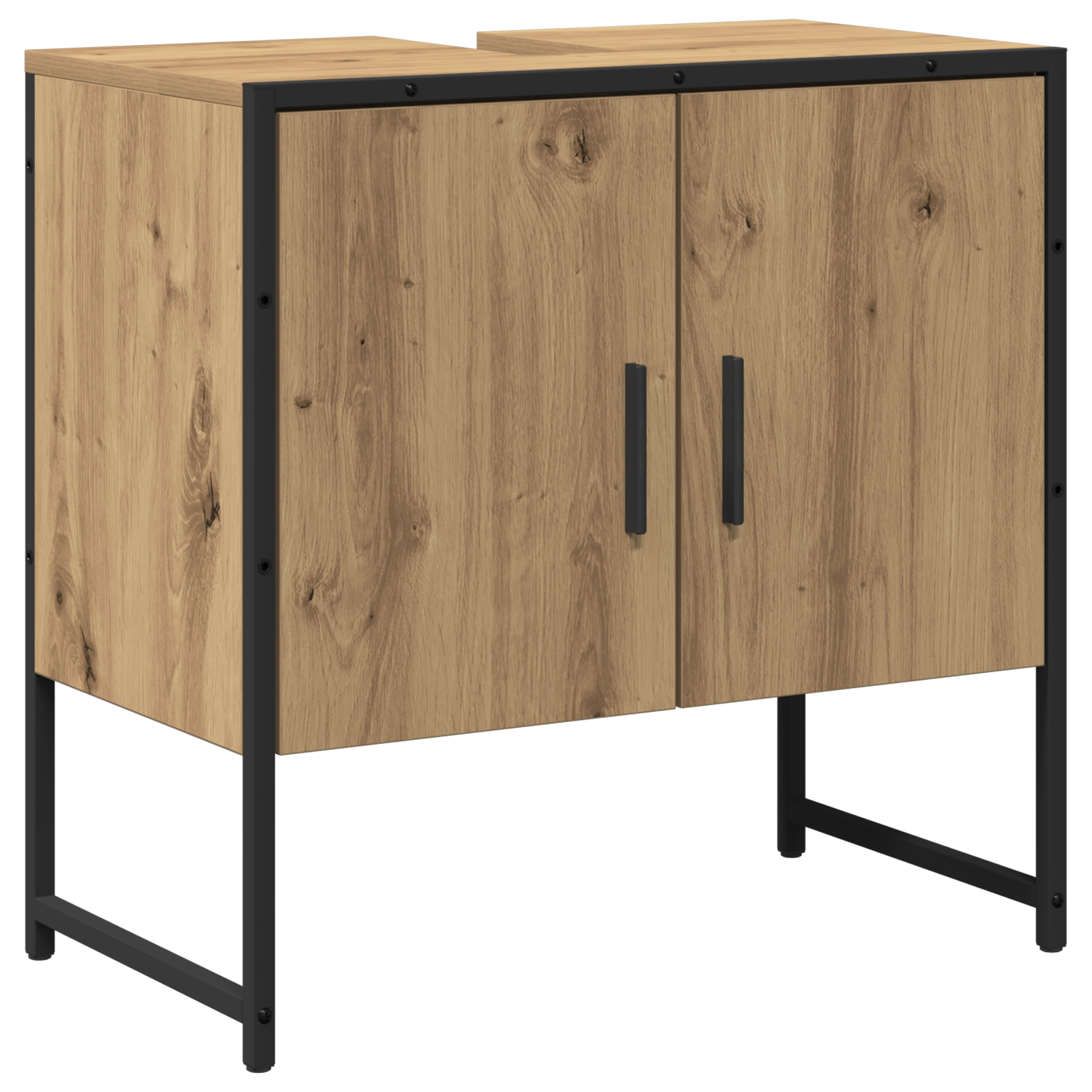 2 Piece Bathroom Cabinet Set Artisan Oak Engineered Wood - Image 6