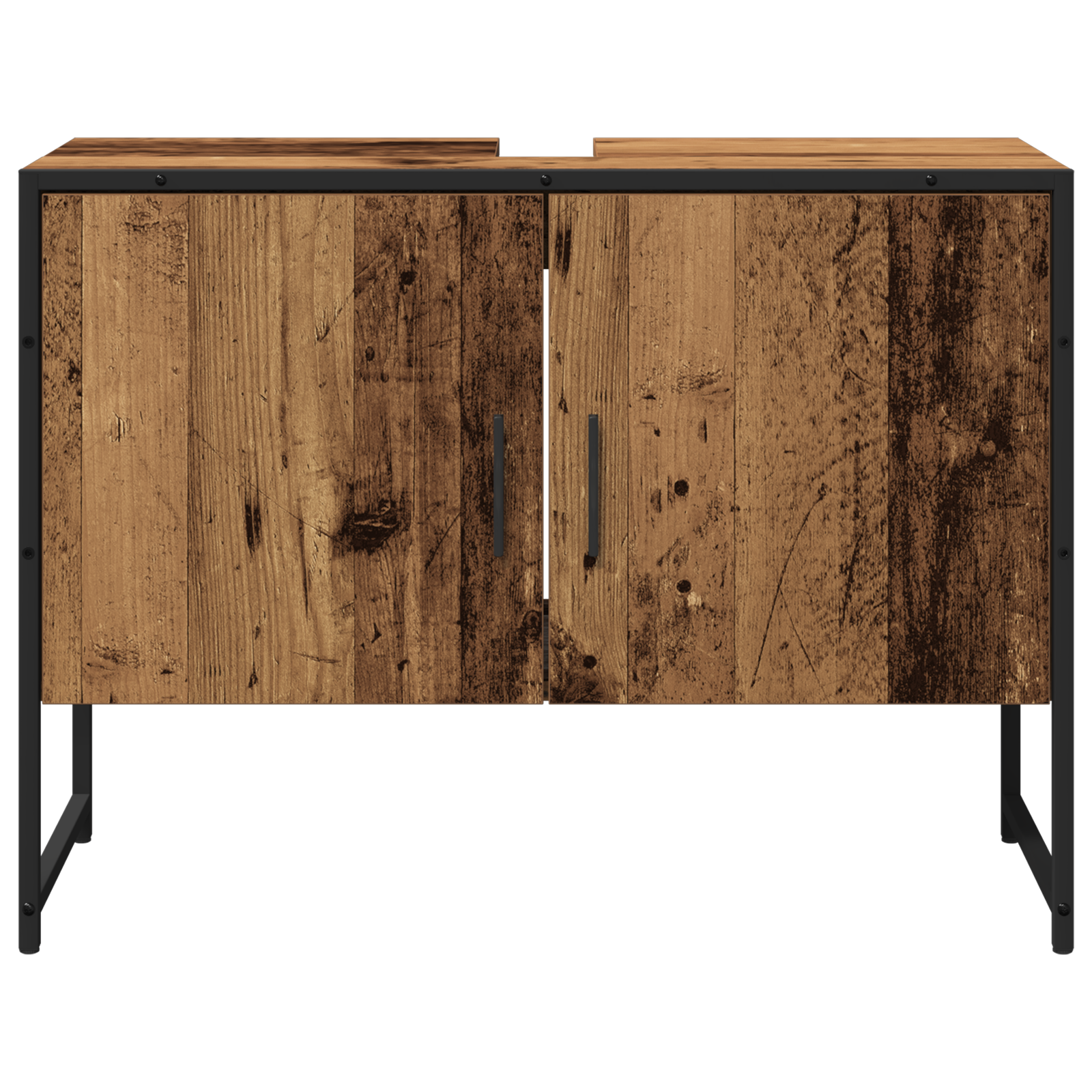 2 Piece Bathroom Furniture Set Old Wood Engineered Wood - Image 8