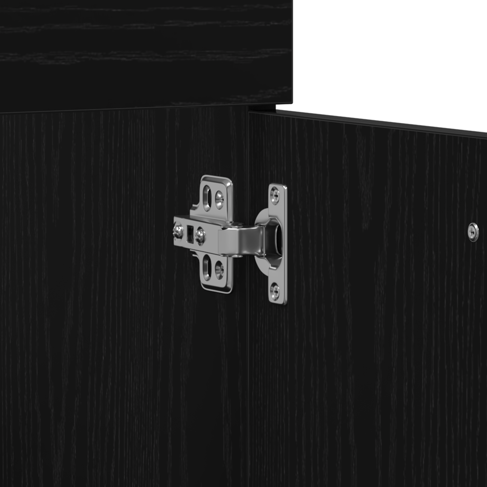 Bathroom Furniture Set Set of 3 Black oak Engineered wood, glass - Image 11