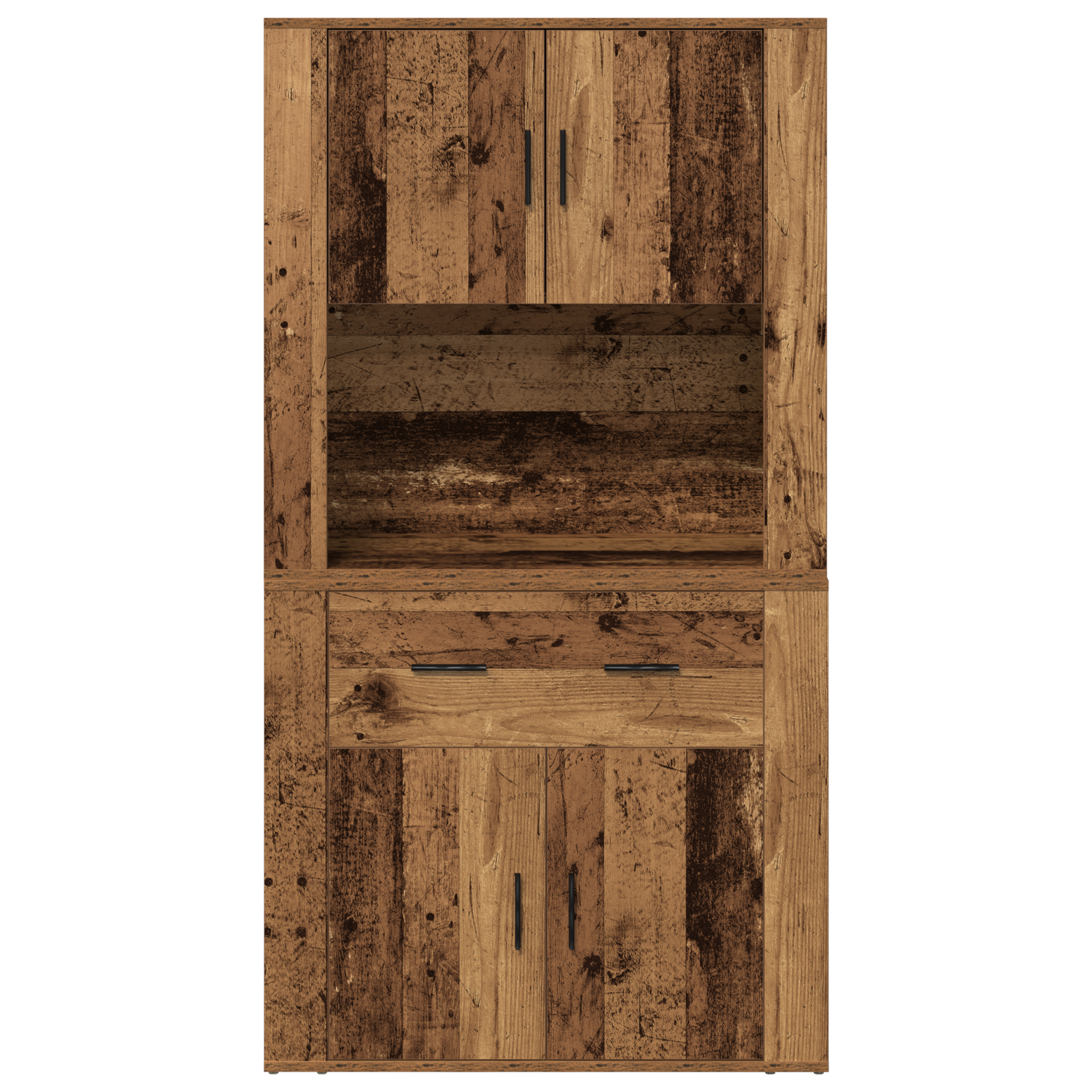 Highboard Old Wood 80x33x150 cm Engineered Wood - Image 6