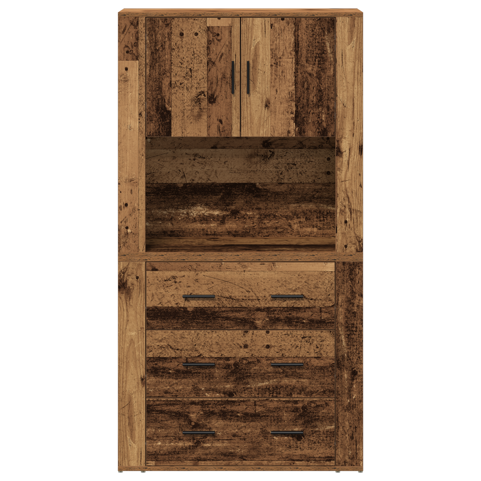 Highboard Old Wood 80x33x150 cm Engineered Wood - Image 6