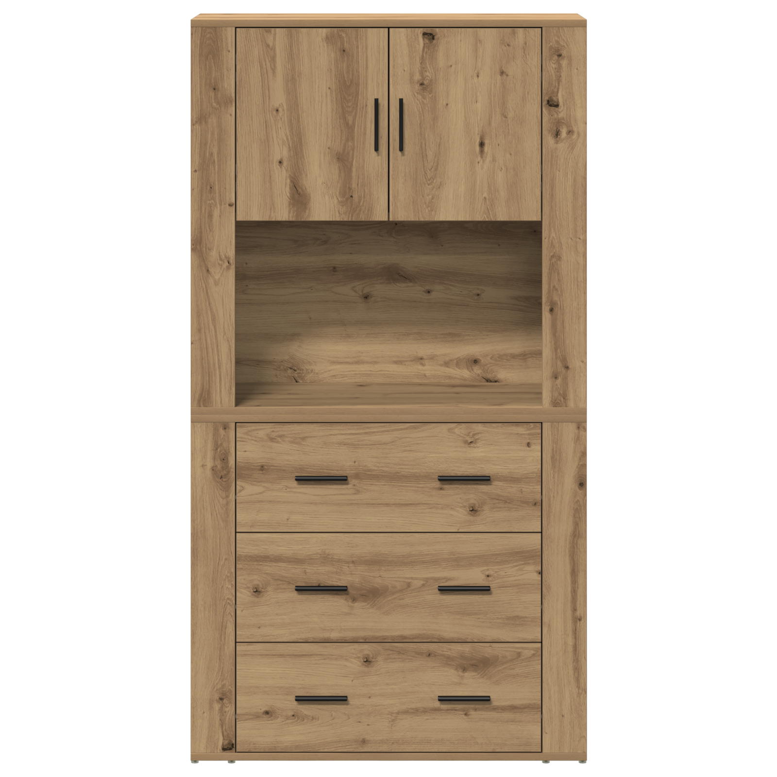 Aukšta meistro ąžuolo spinta 80x33x150 cm Perdirbta mediena - Image 6