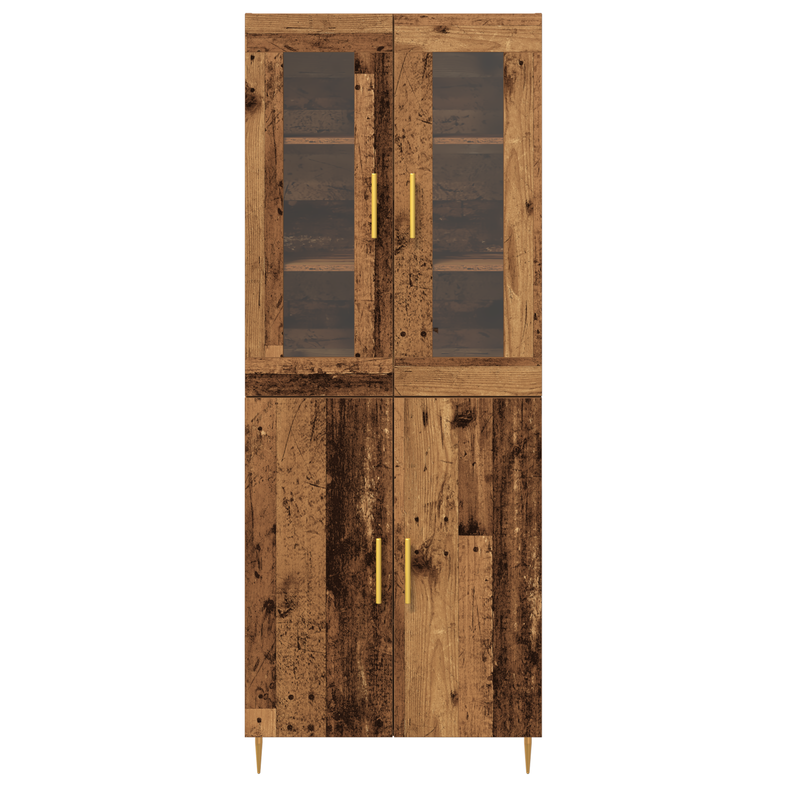 Highboard Old Wood 69.5x34x180 cm Engineered Wood - Image 6