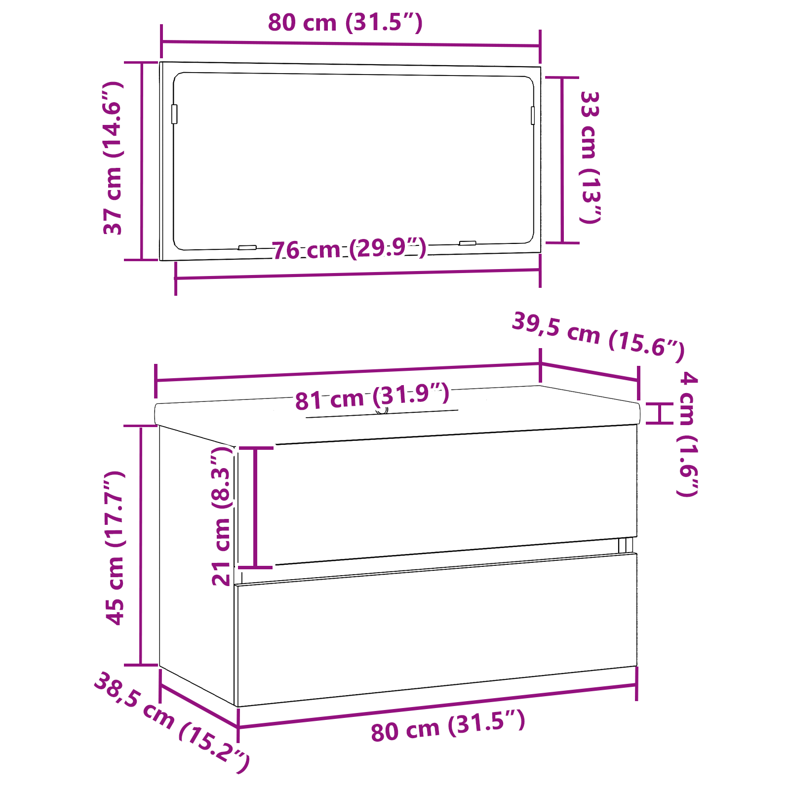 Bathroom Furniture Set Black Oak Engineered Wood - Image 11