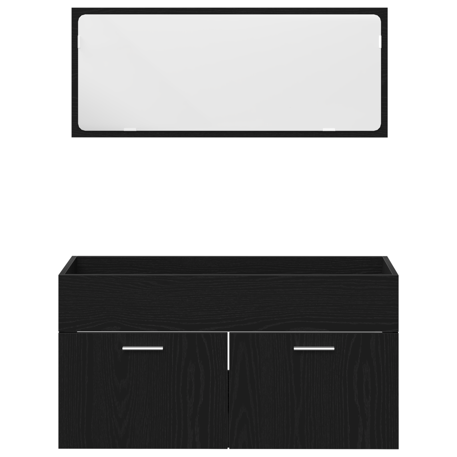 2 Piece Bathroom Furniture Set Black Oak Engineered Wood - Image 7