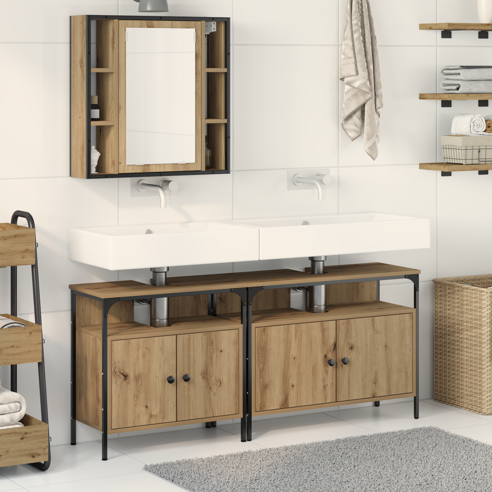 Bathroom Cabinet Set, Bathroom Cabinet Sets, Bathroom Cabinet Set vidaXL - Picture 9 of 104