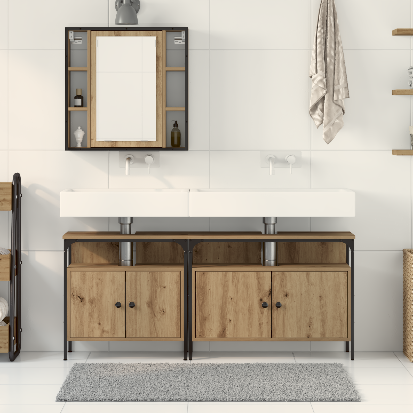 Bathroom Cabinet Set, Bathroom Cabinet Sets, Bathroom Cabinet Set vidaXL - Picture 12 of 104