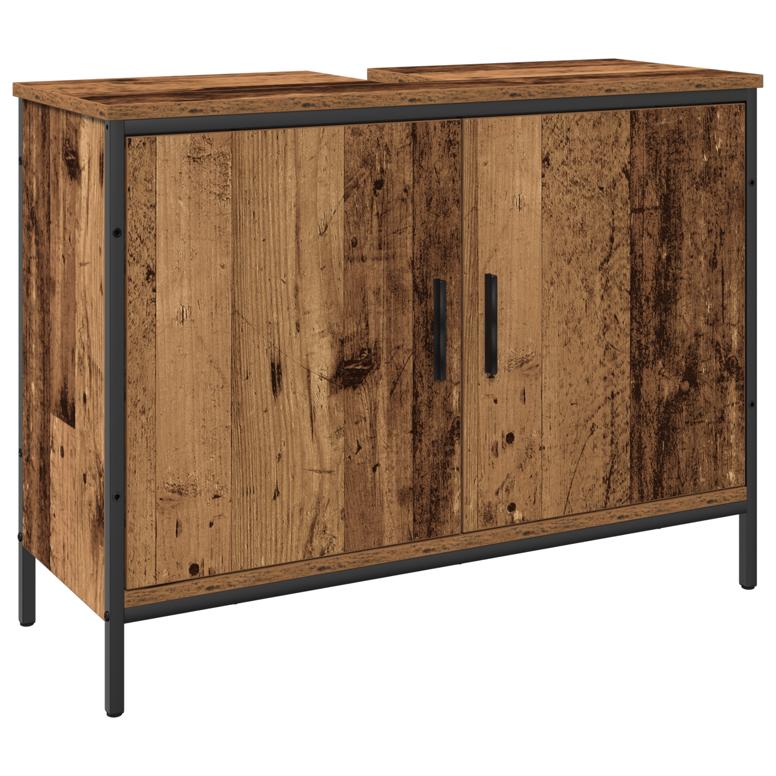 4 Piece Bathroom Furniture Set - Old Wood - Engineered Wood - Image 5