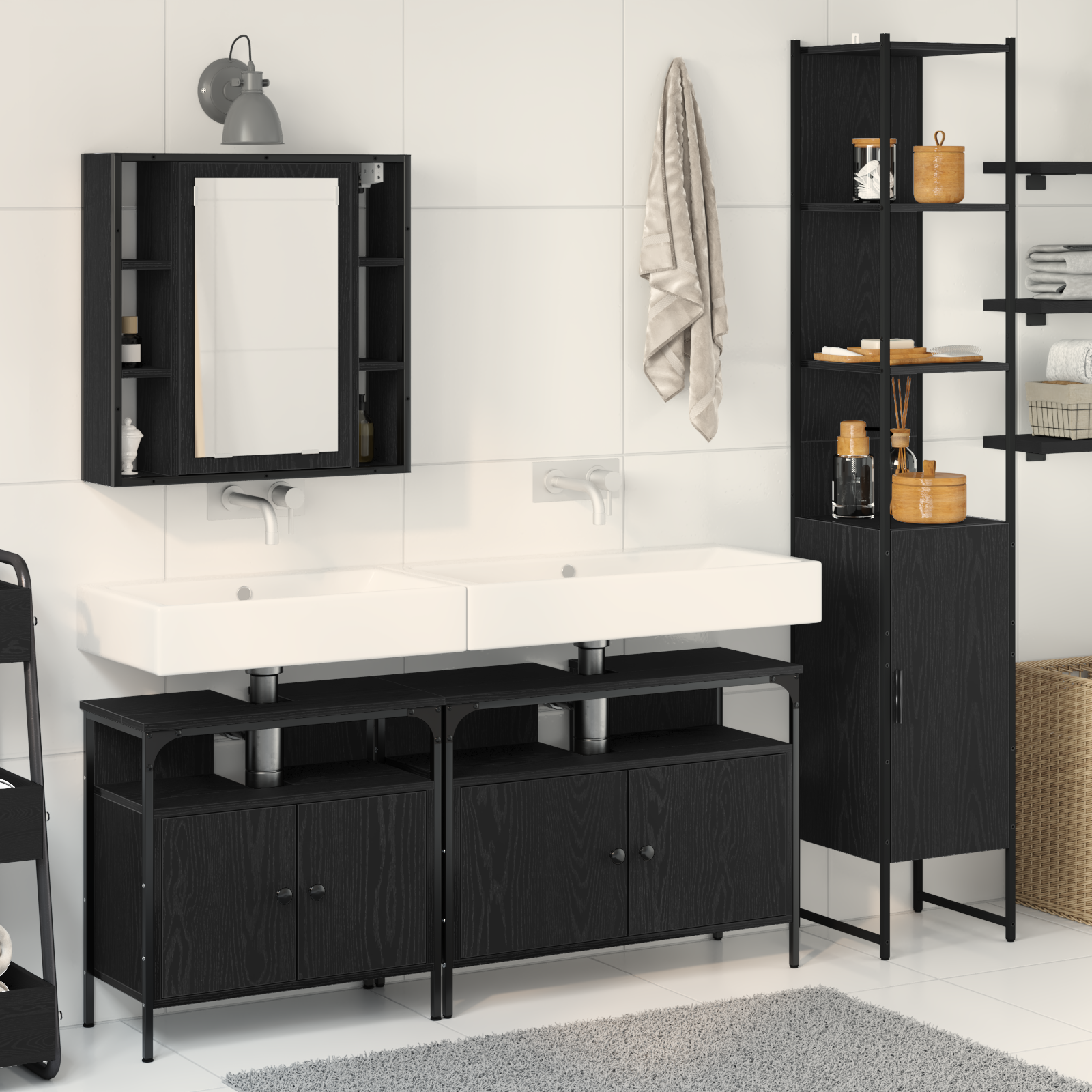 Bathroom Cabinet Set, Bathroom Cabinet Sets, Bathroom Cabinet Set vidaXL - Picture 21 of 104