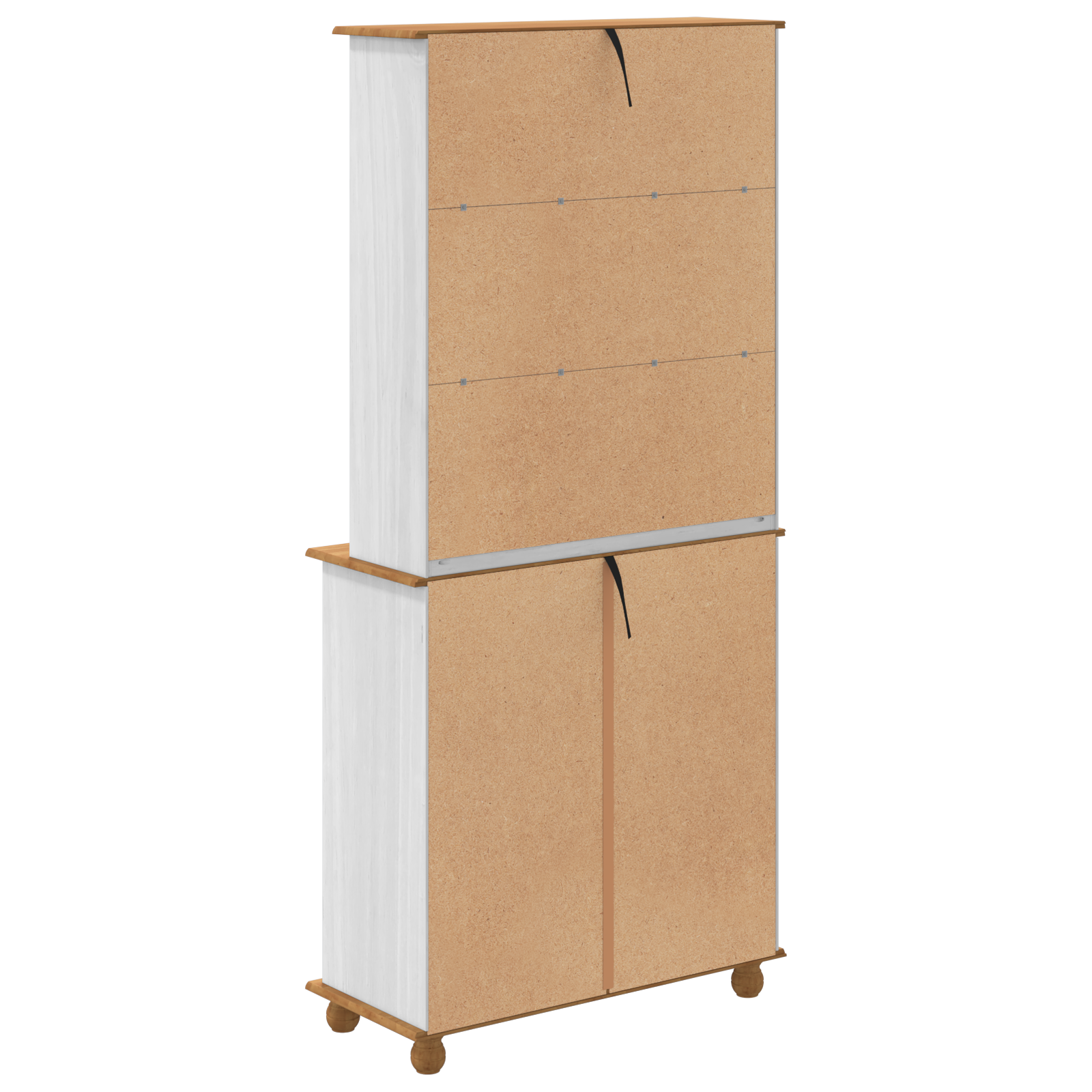 Hutch “ASKIM” White 91x40x199.5 cm Solid Wood Pine - Image 10