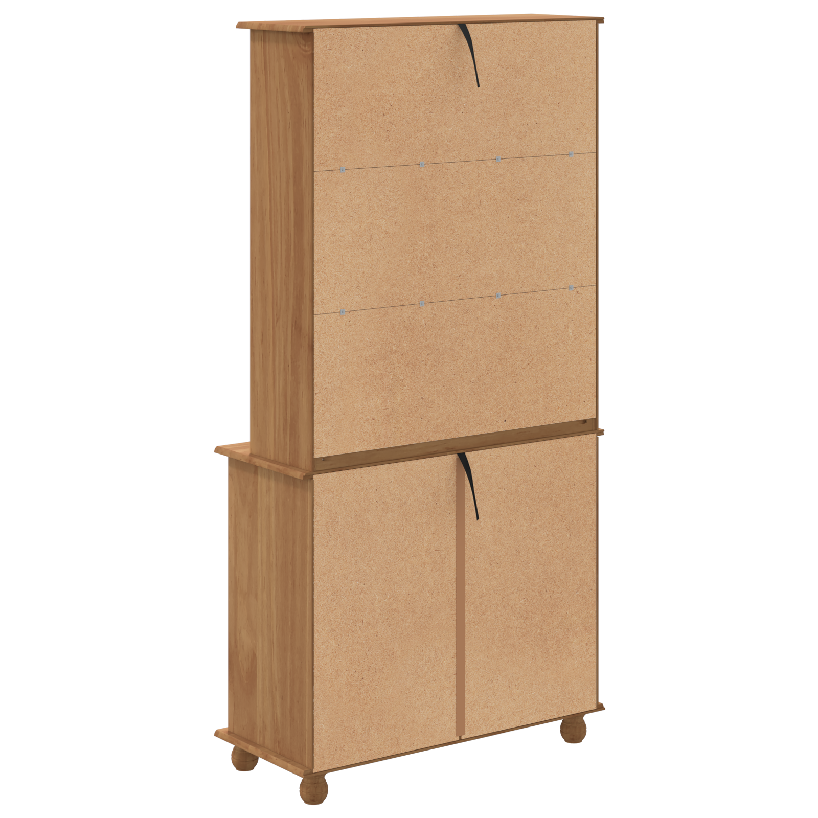 Hutch 'ASKIM'Honey Brown 91x40x183 cm Solid Wood Pine - Image 10