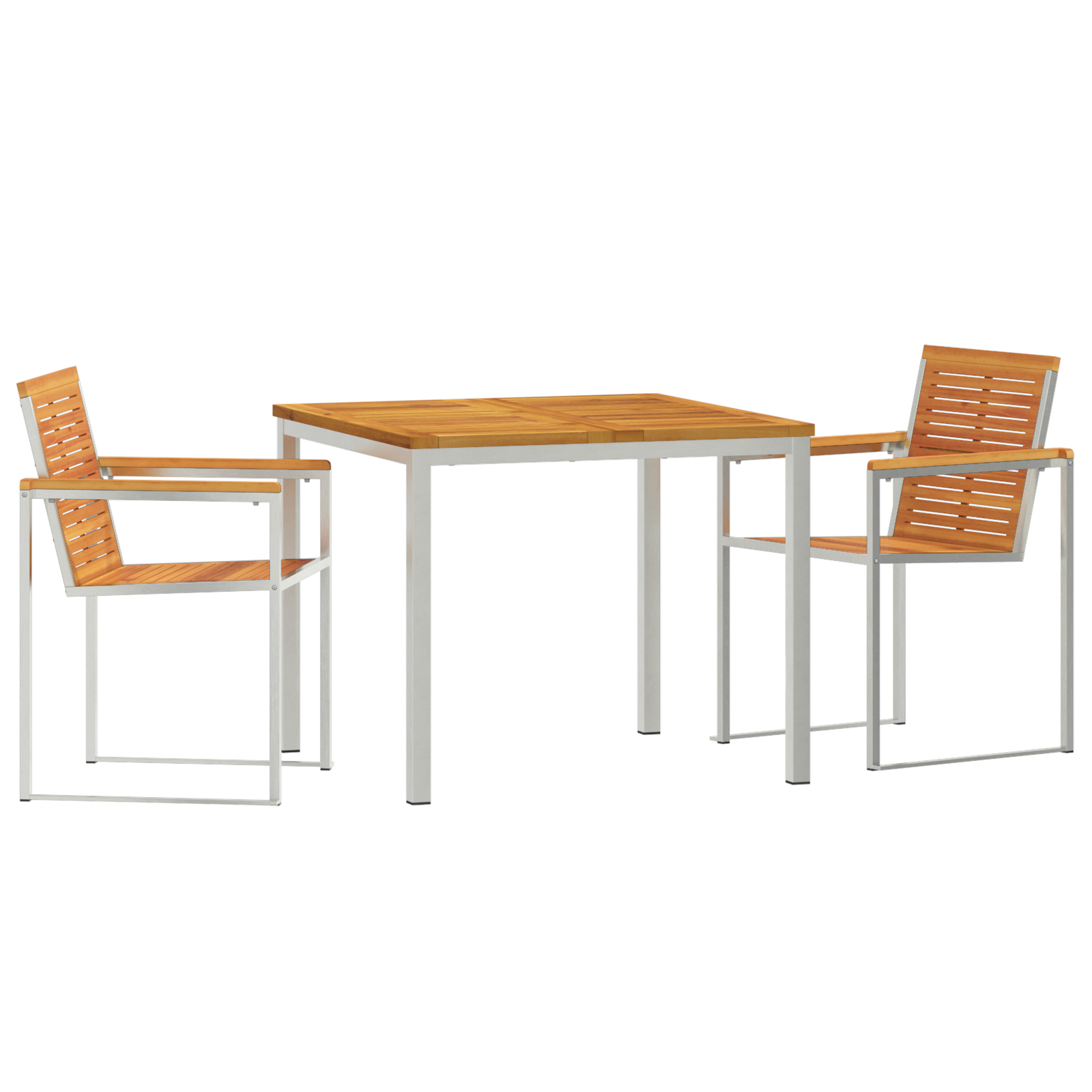 3 Piece Garden Dining Set Solid Wood Acacia - Image 2