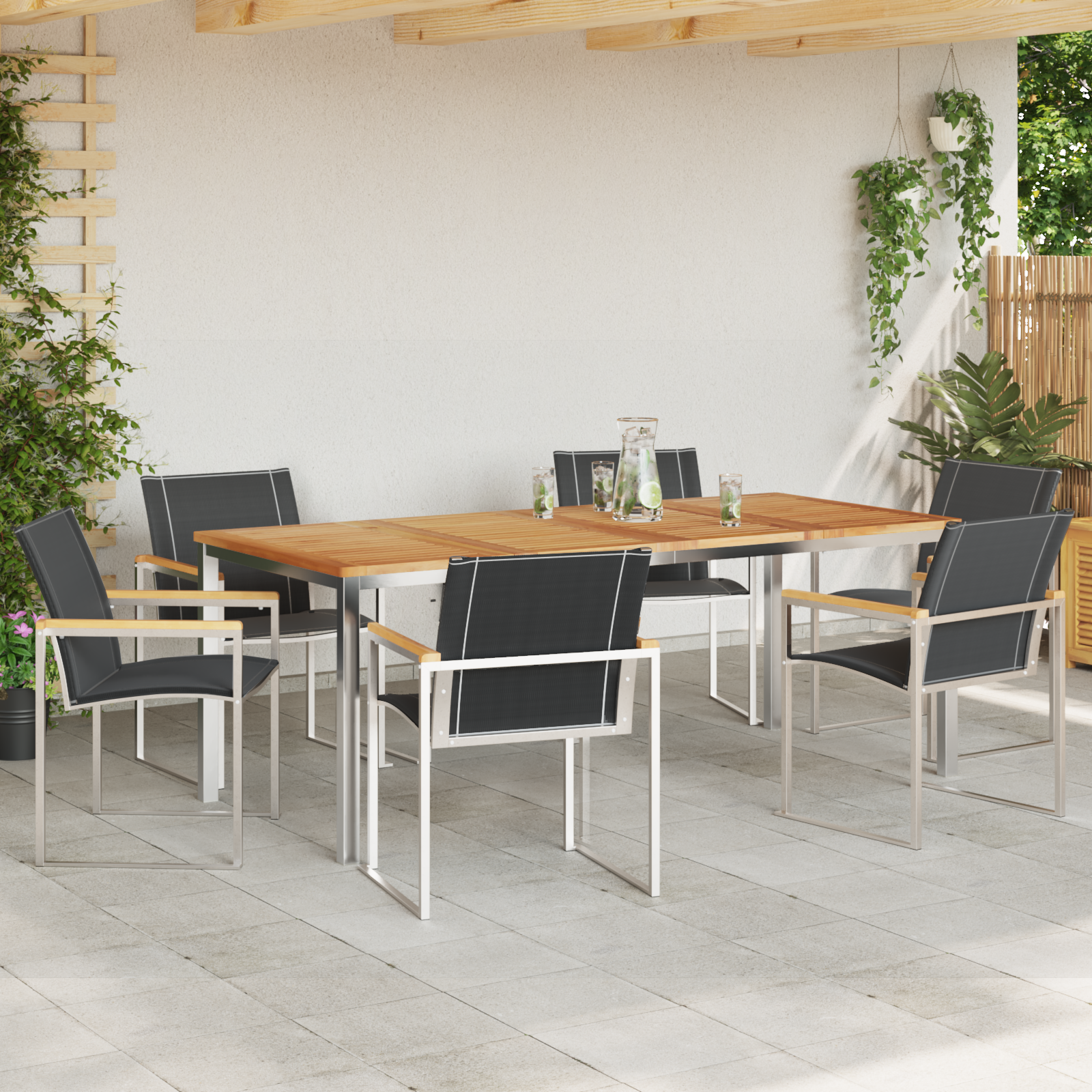 7-teiliges Garten Esszimmer Set aus massivem Akazienholz - Gartenmöbel - Your Garden Eden