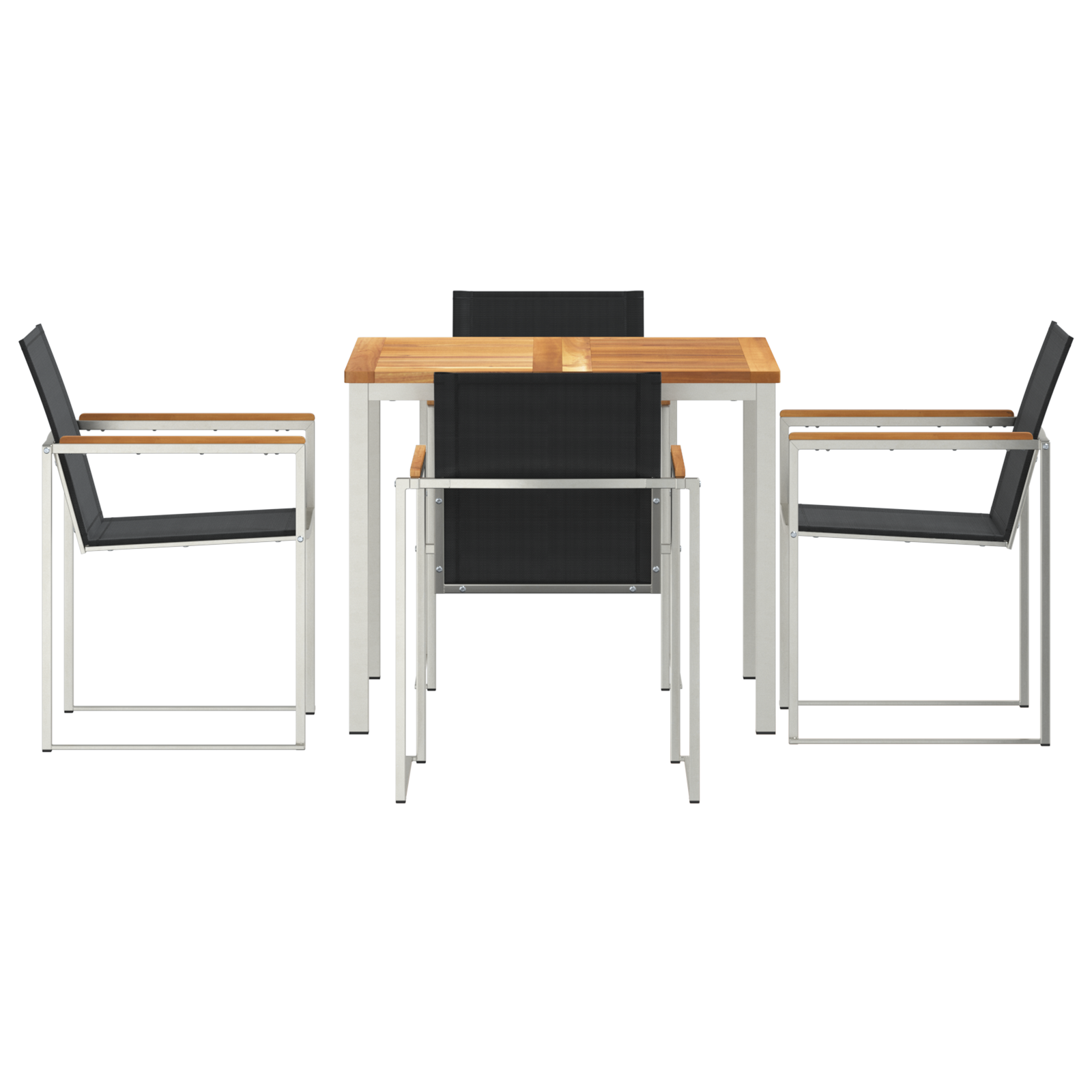 5 Piece Garden Dining Set Solid Wood Teak - Image 7