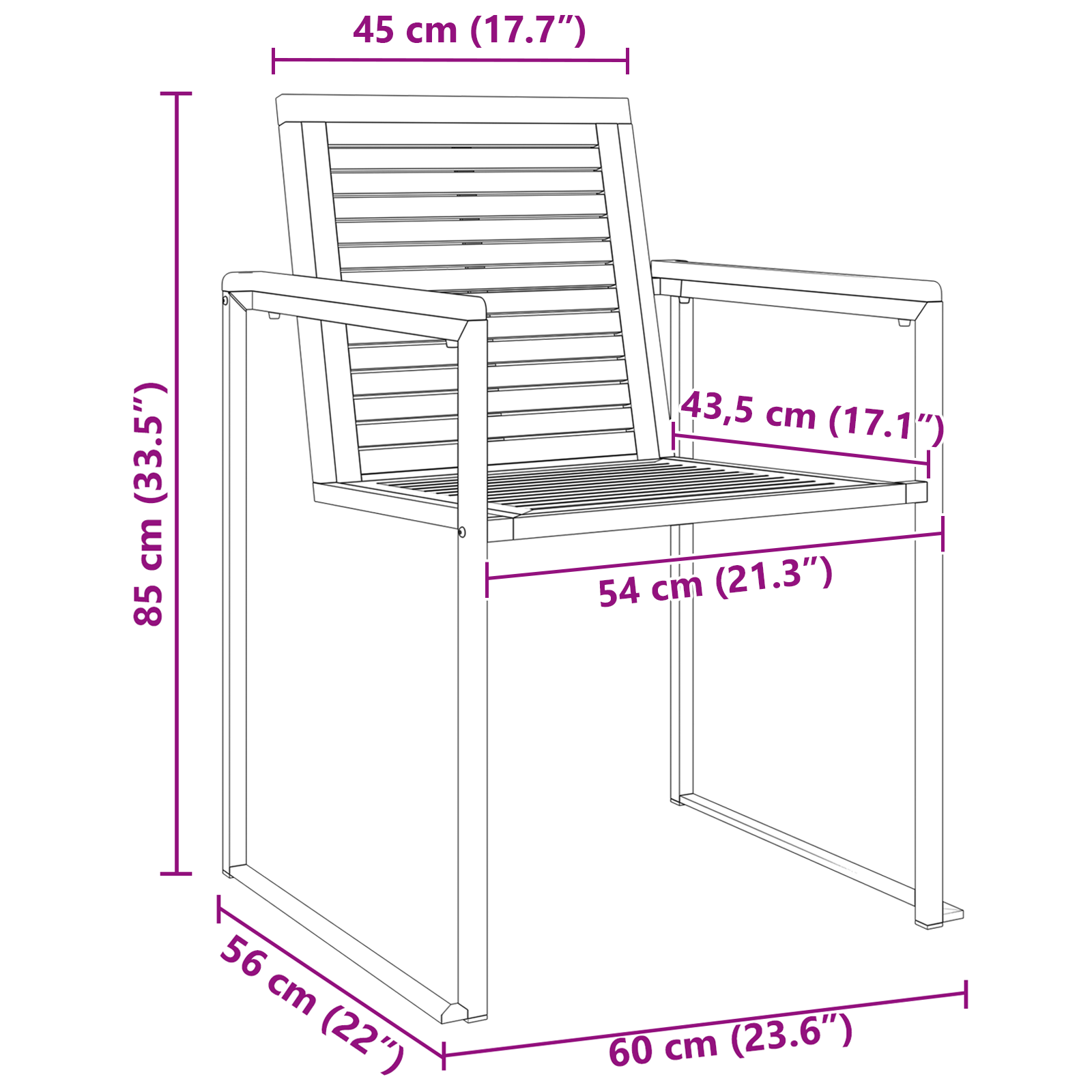 Sun Lounger with Garden Chairs 3 pcs Solid Wood Acacia - Image 11