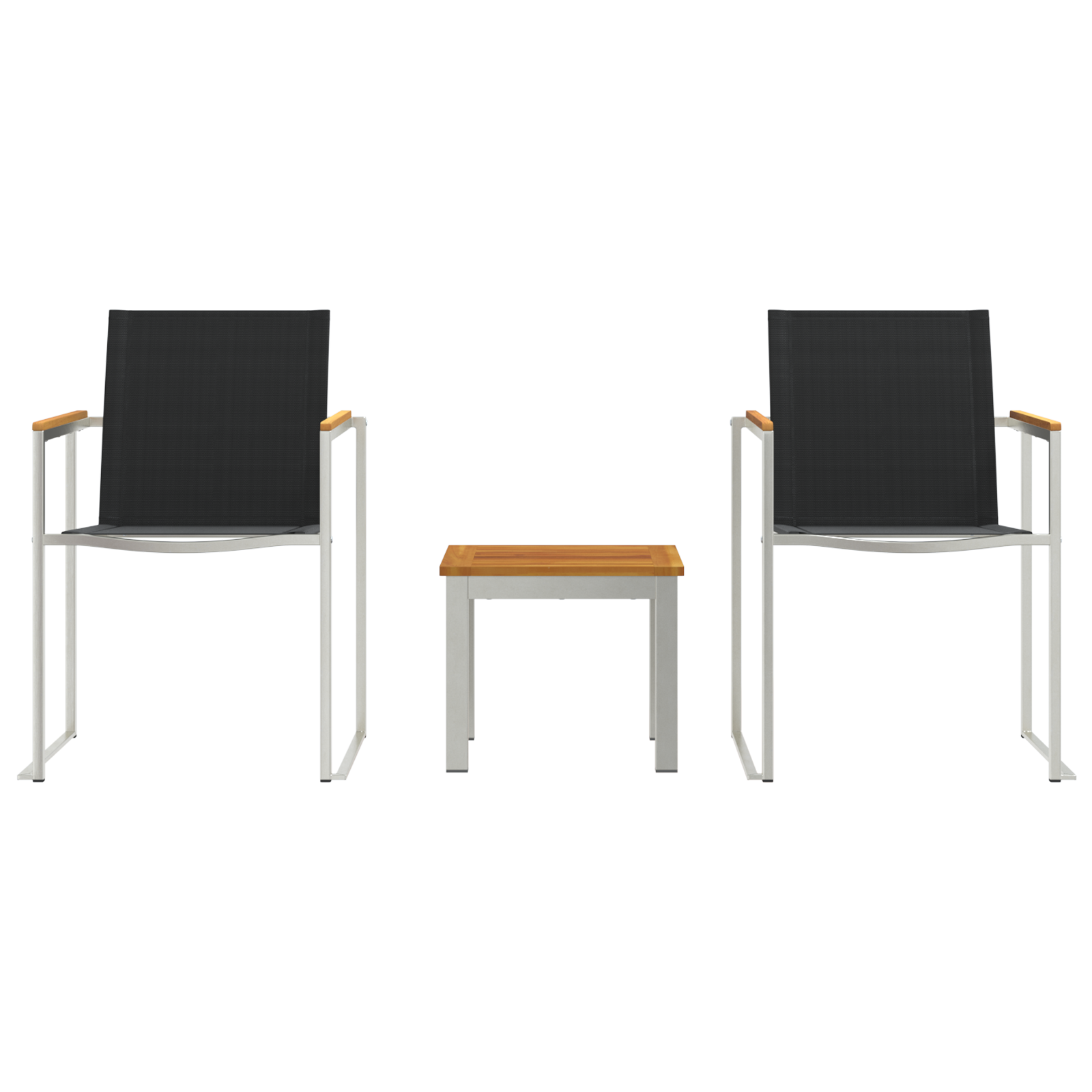 Столове за хранене 2 бр. Сиви 60x56x85 см Акациева дървесина - Image 7