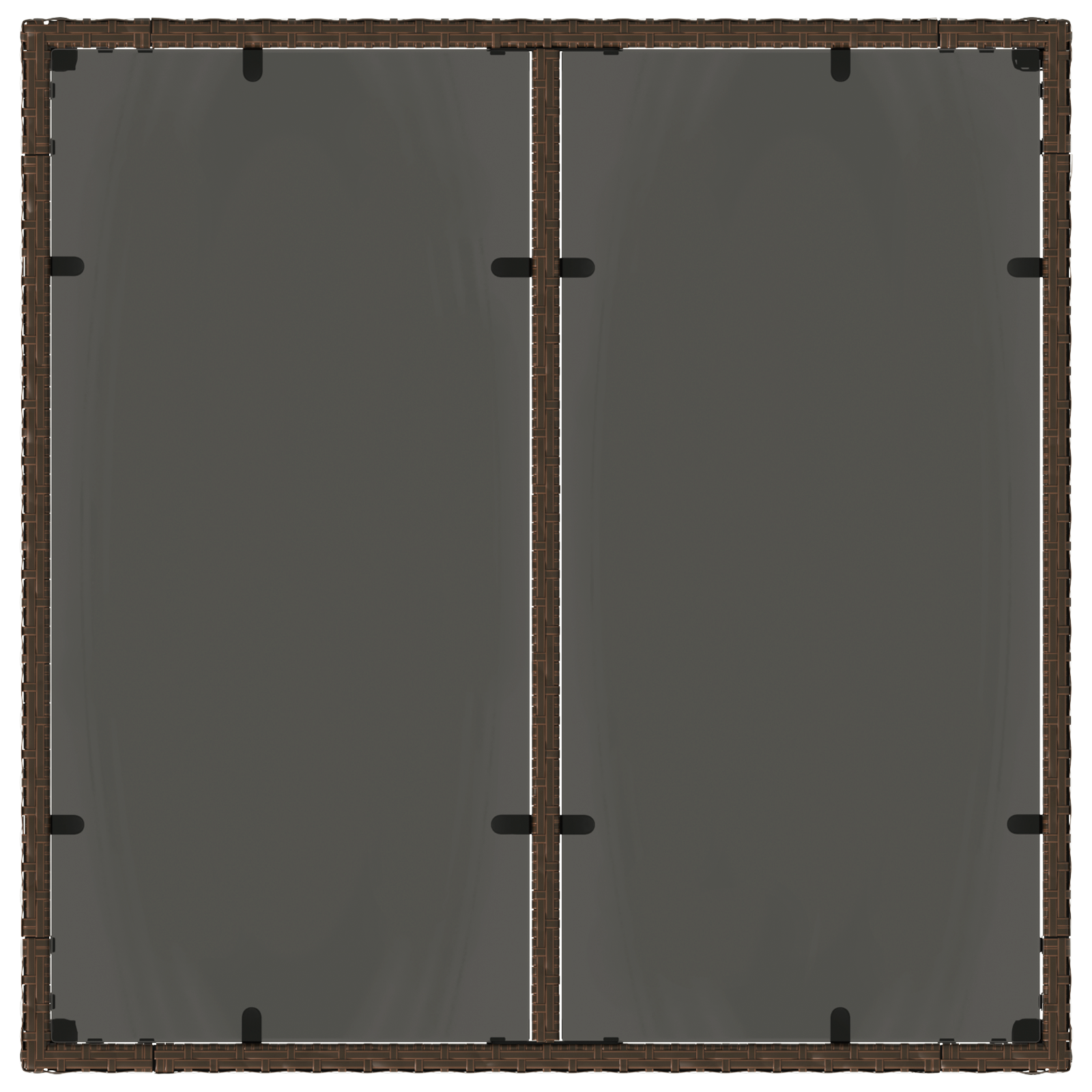 3 Piece Garden Dining Set with Cushions Brown Poly Rattan - Image 8