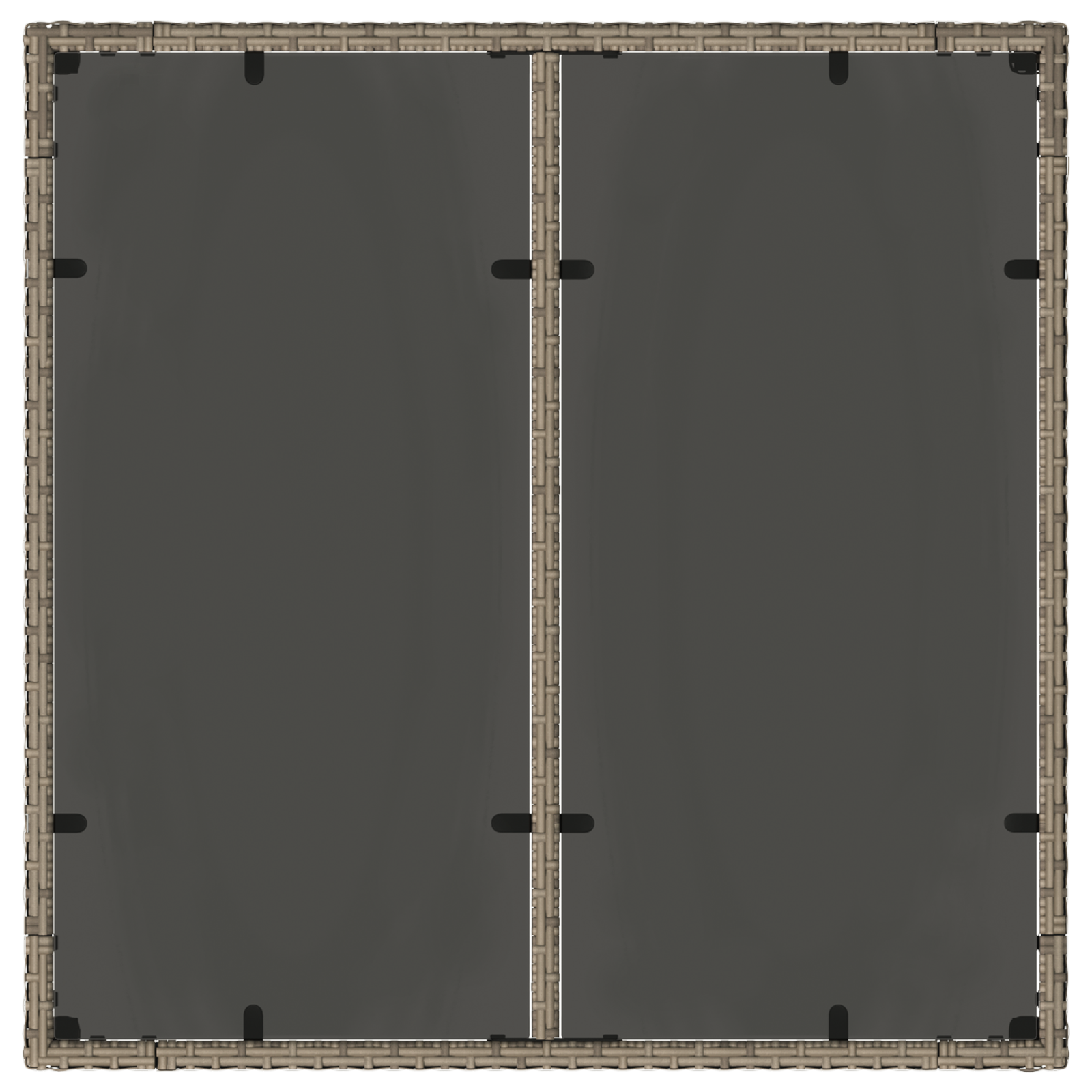 3-частен комплект за хранене в градината с възглавници, сив полиратан - Image 8