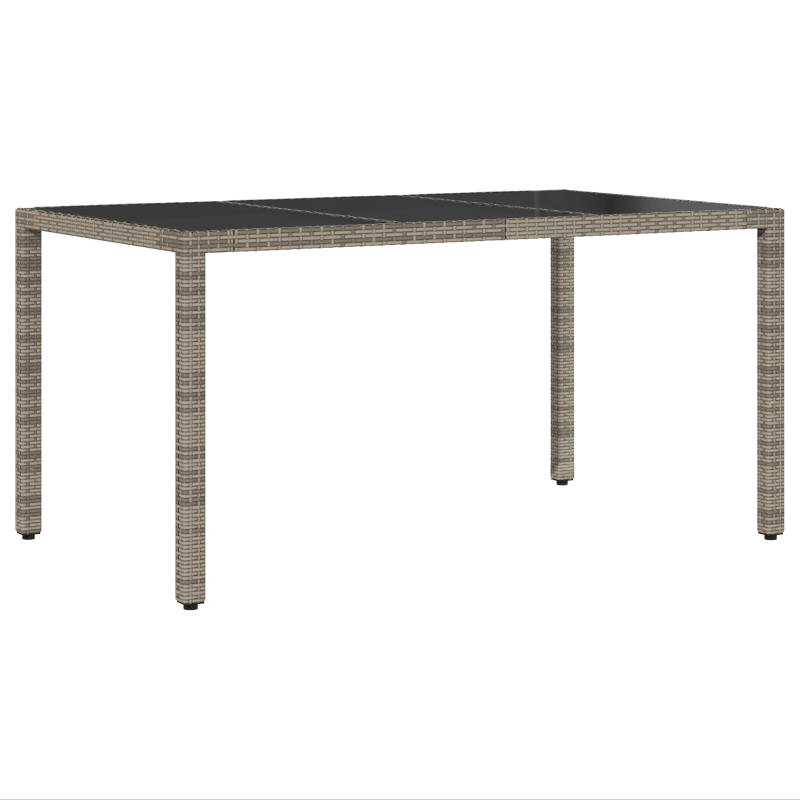 7 Piece Garden Dining Set with Cushions Grey Poly Rattan - Image 5