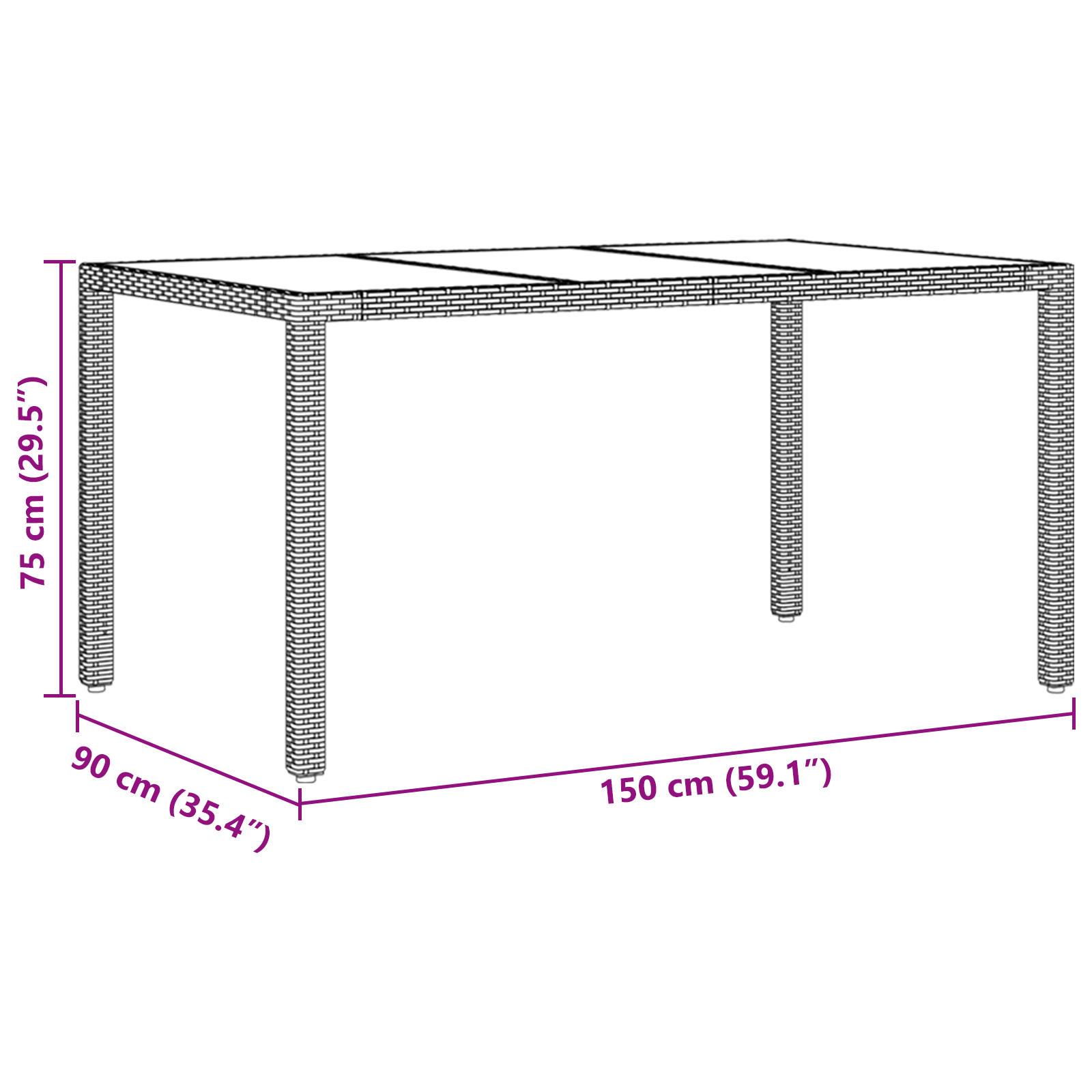 7 Piece Garden Dining Set with Cushions Grey Poly Rattan - Image 11