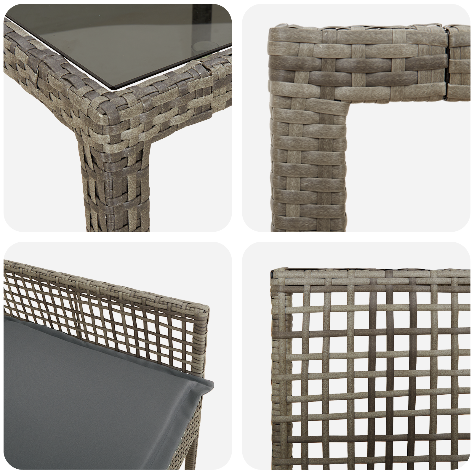 Комплект от 6 Сив, Черен - Image 9