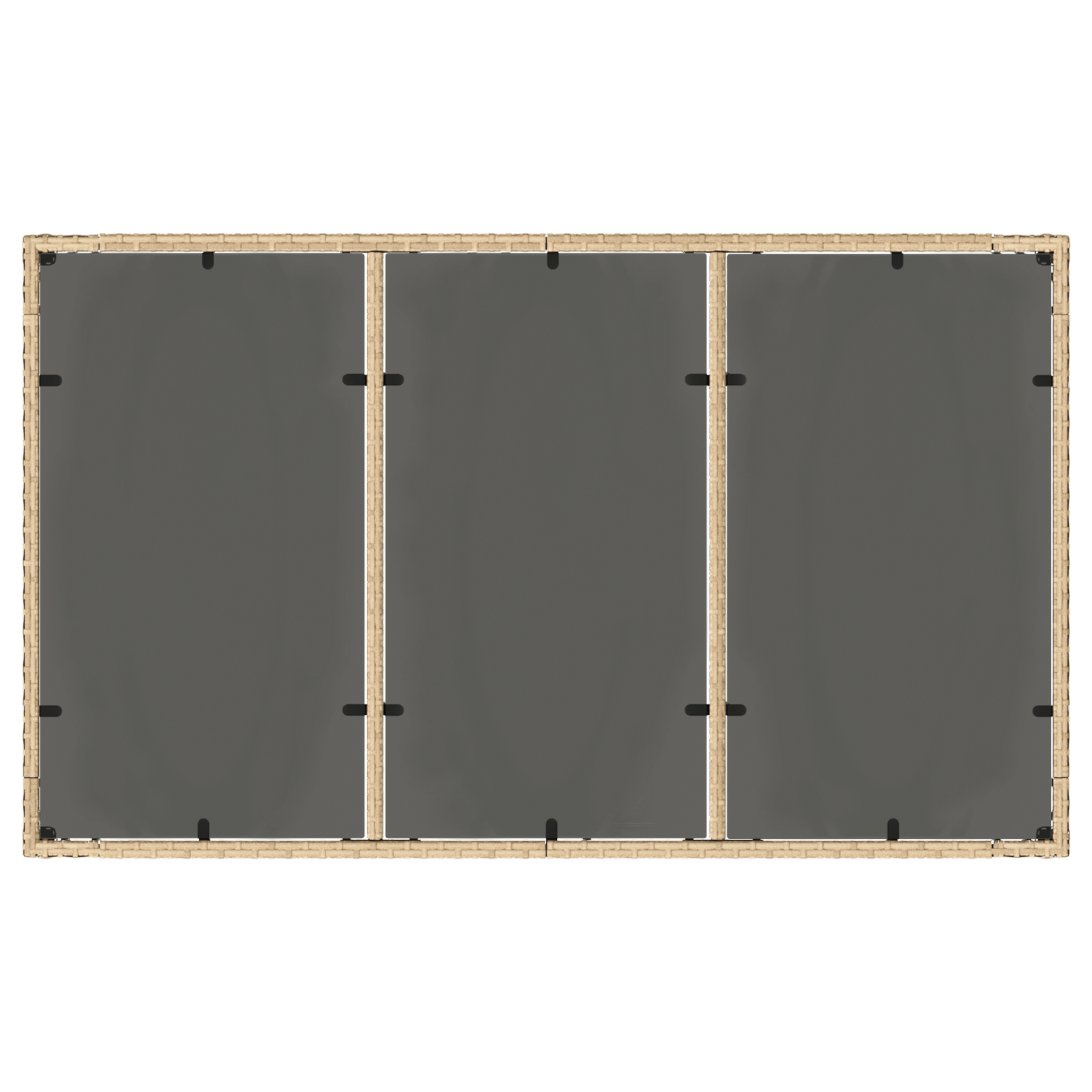 7-частен комплект градински трапезарии с възглавници бежов полиратан - Image 8