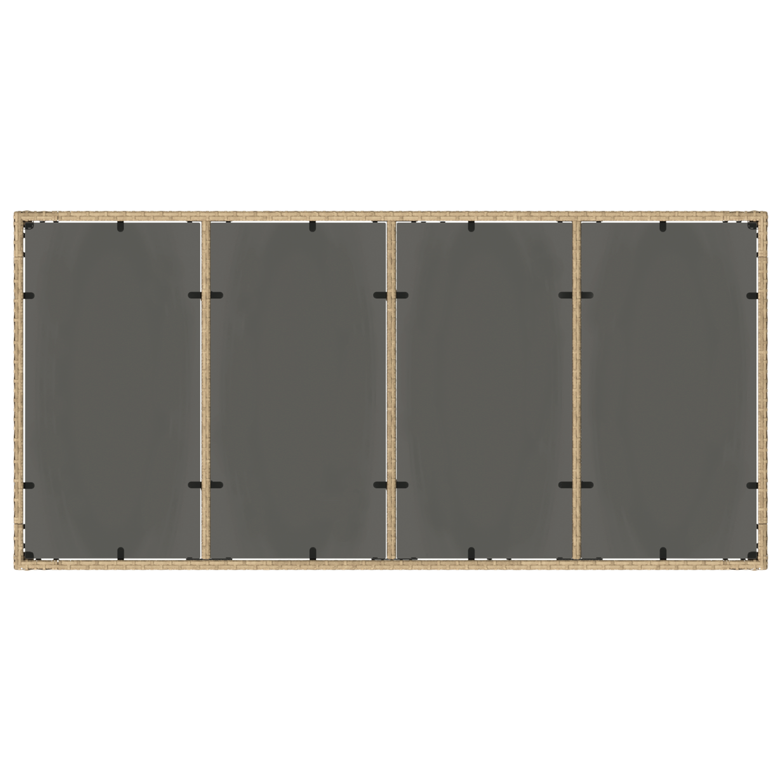 9 Членен Градински Ресторант с Възглавници Бежов Поли Ратан - Image 8