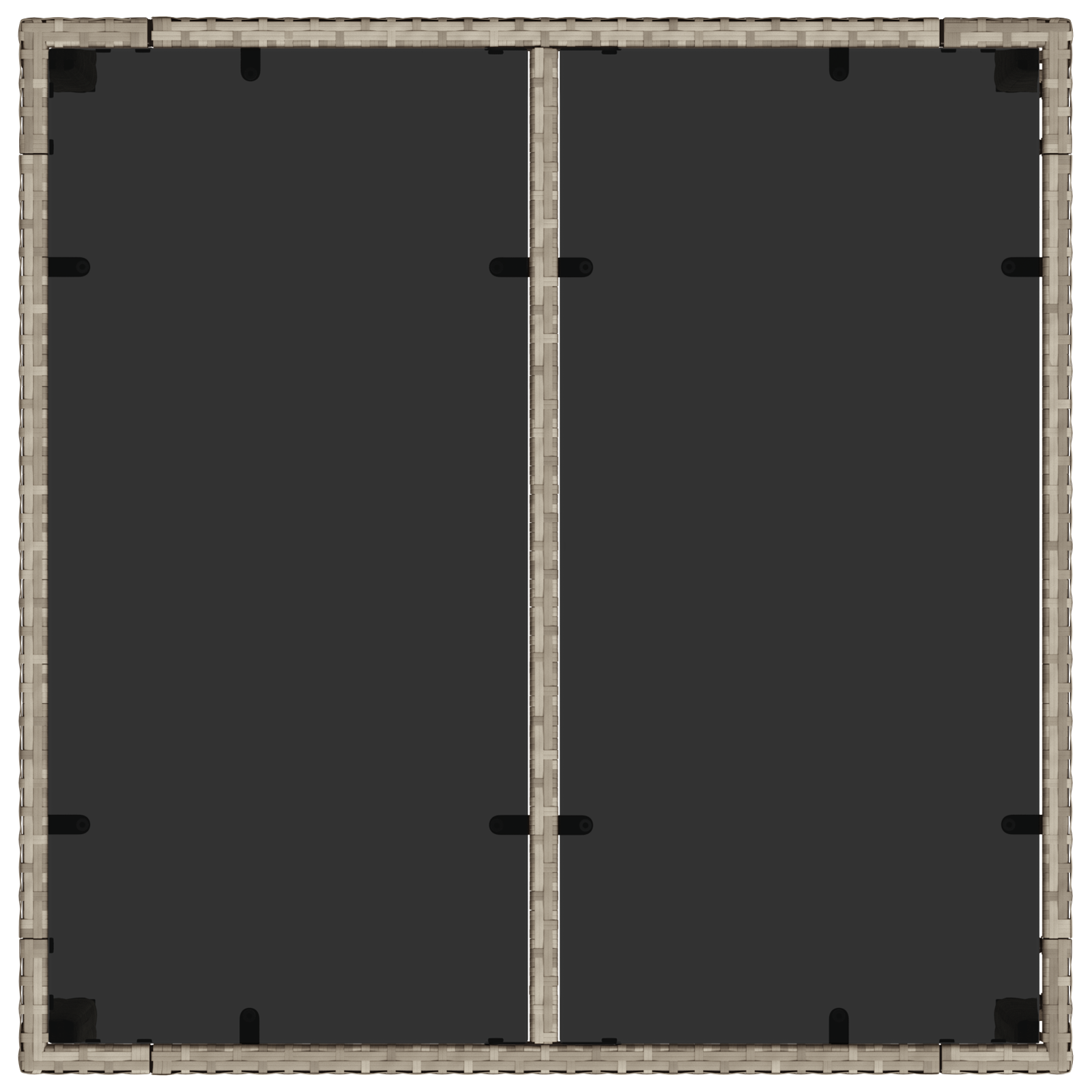 5-членен комплект за хранене за градина с възглавници светлосиво полирано ратана - Image 8