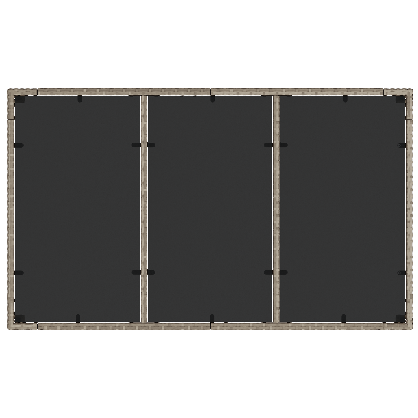 5-частен комплект градинска трапезария с възглавници светлосив полиратан - Image 8