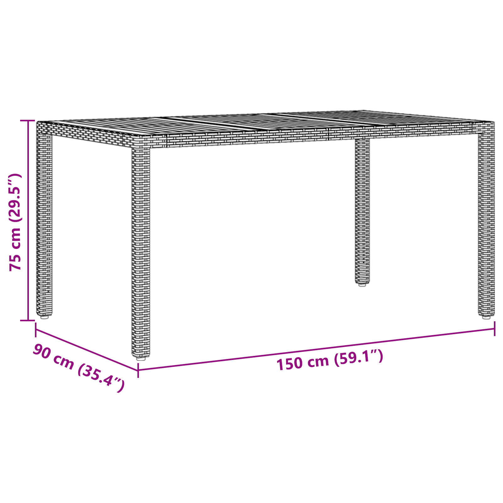 5 Piece Garden Dining Set with Cushions Black Poly Rattan - Image 11