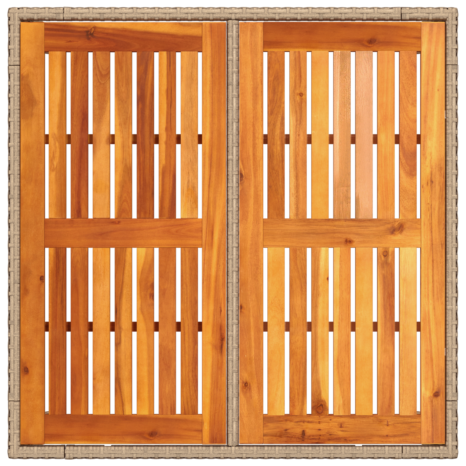 5 Piece Garden Dining Set with Cushions Beige Poly Rattan - Image 8